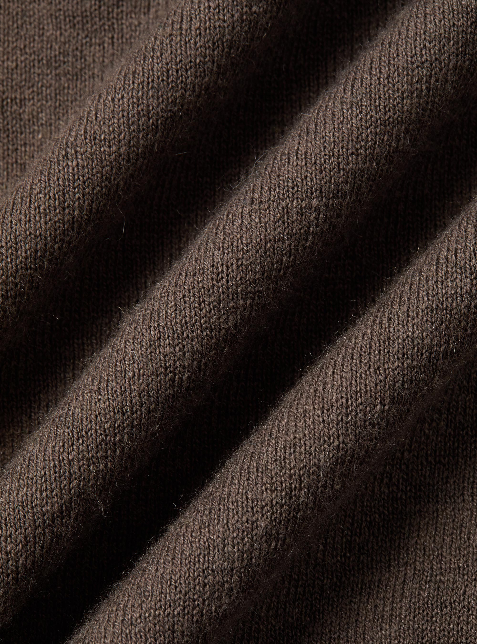 Maglia girocollo in cotone seta e cashmere, BROWN