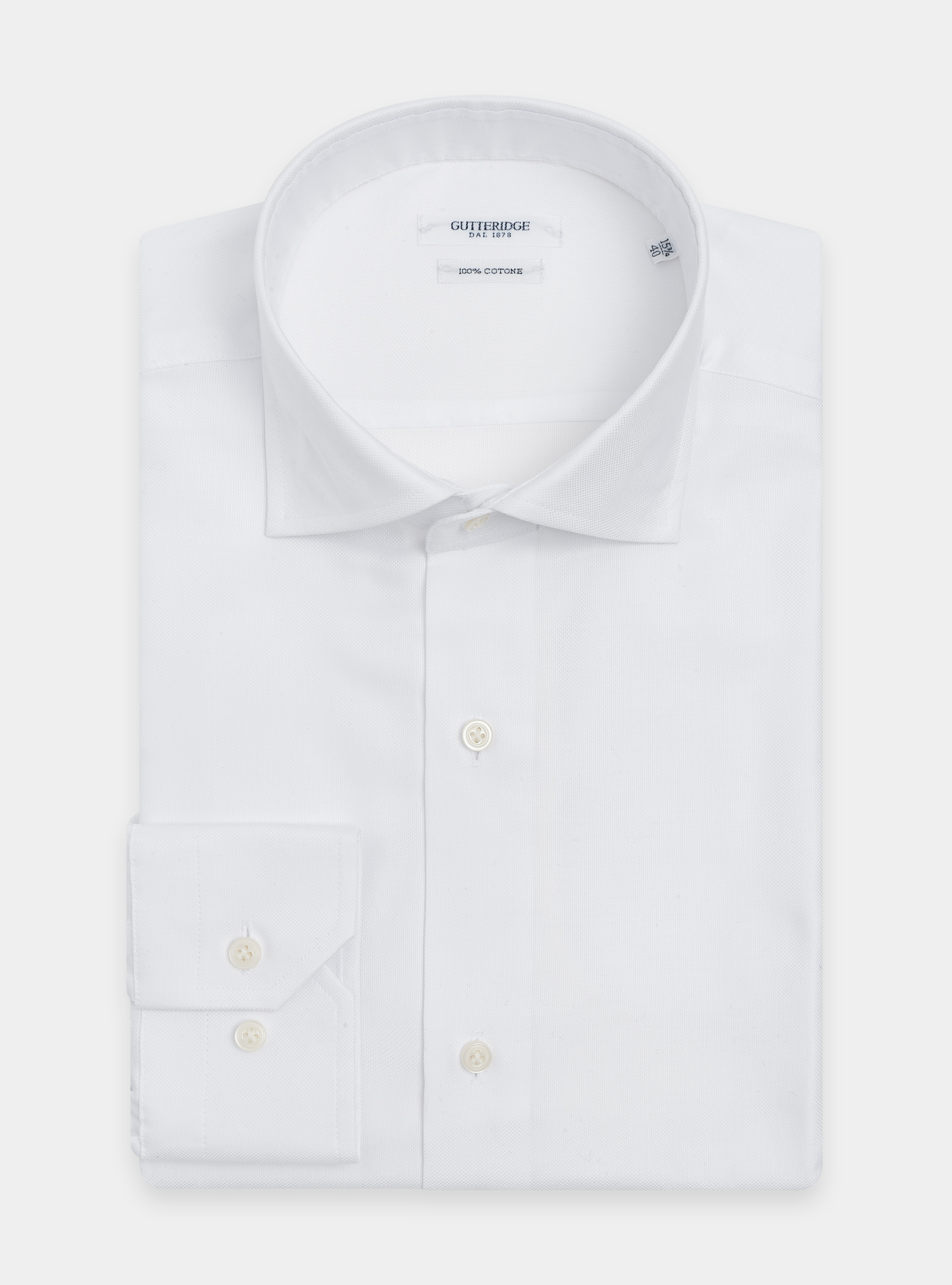 Camicia in cotone oxford, BIANCO