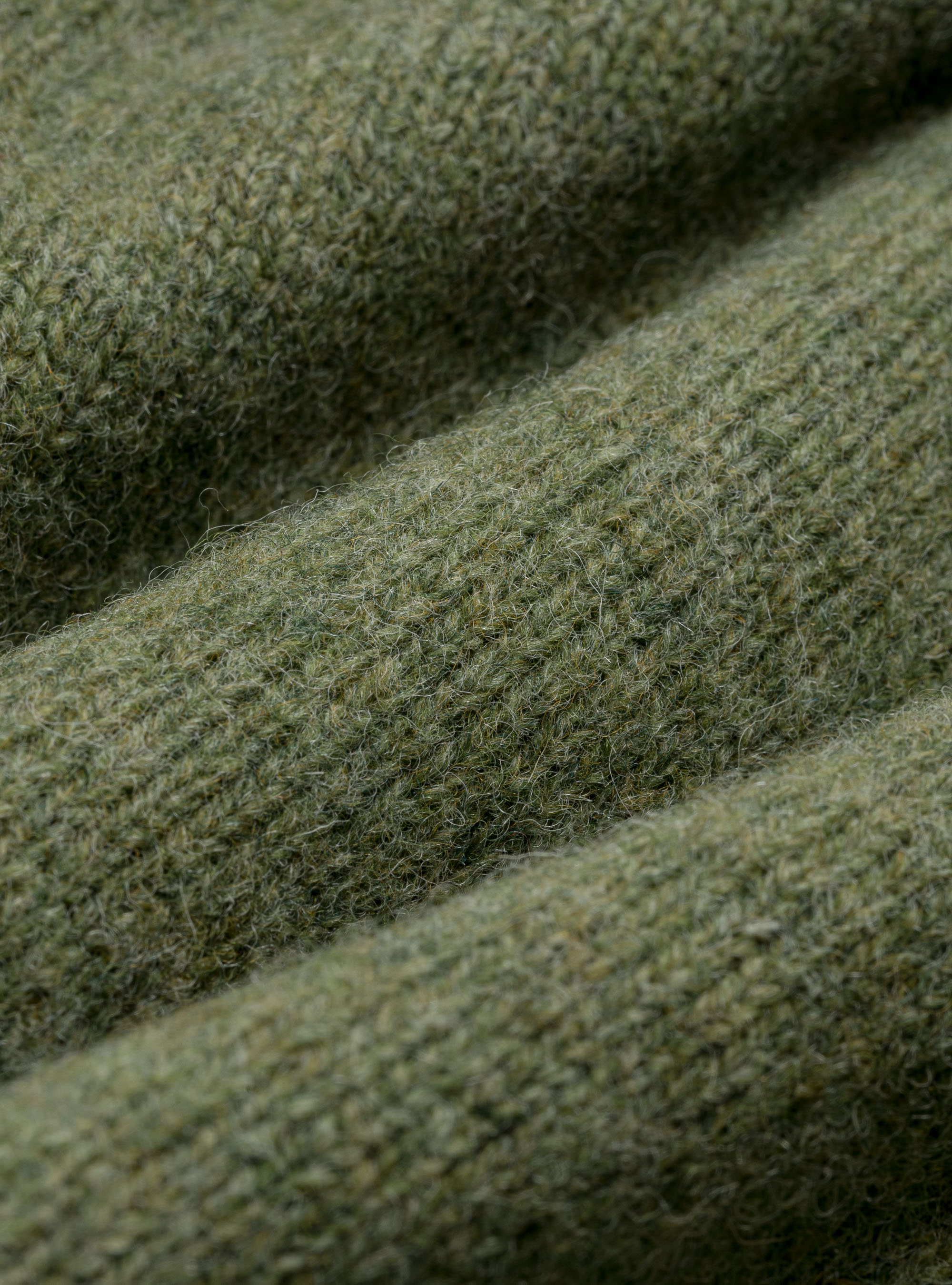 Maglia in pura lana Shetland, OLIVA