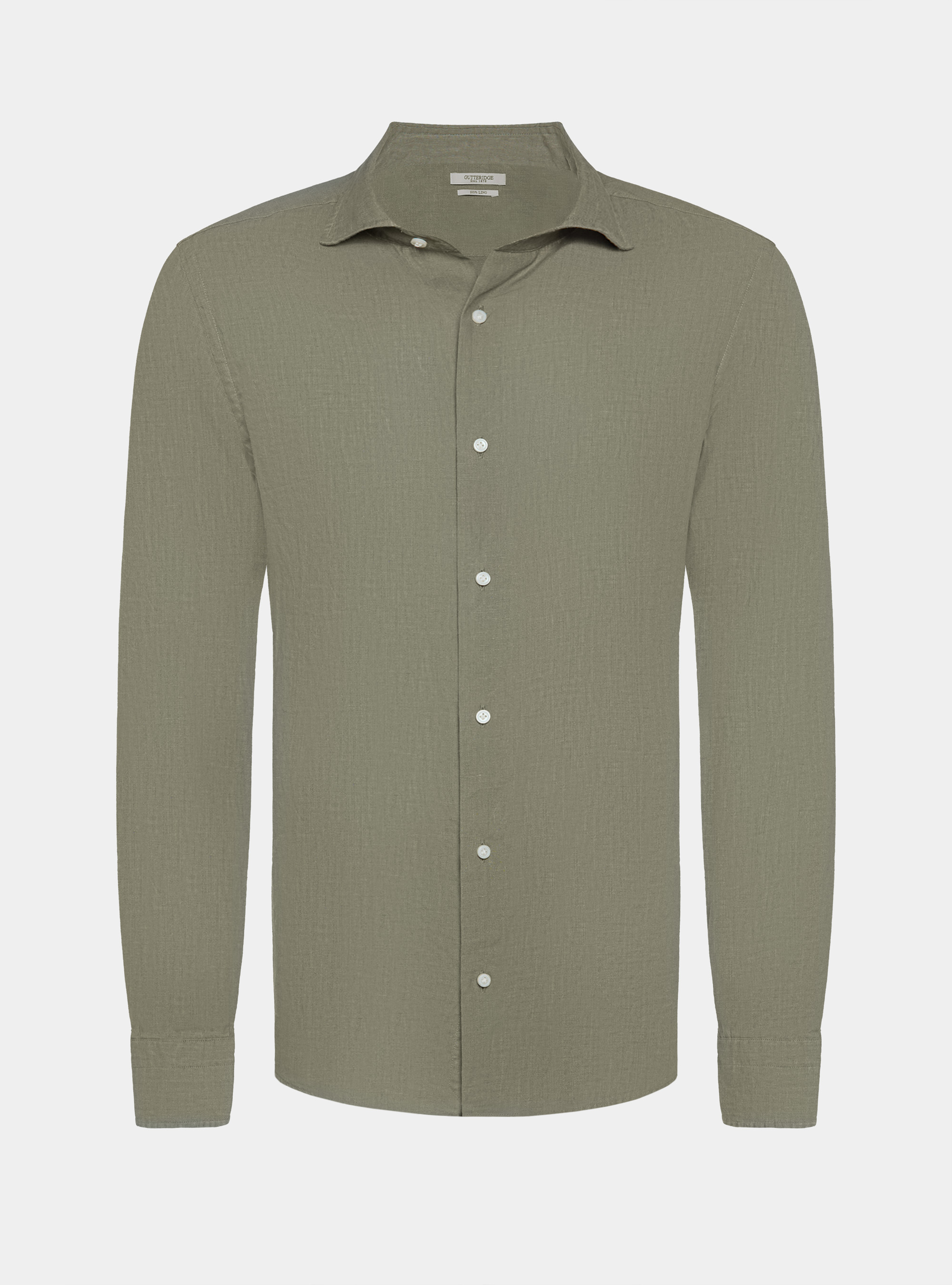 Camicia in puro lino, SALVIA 0602C