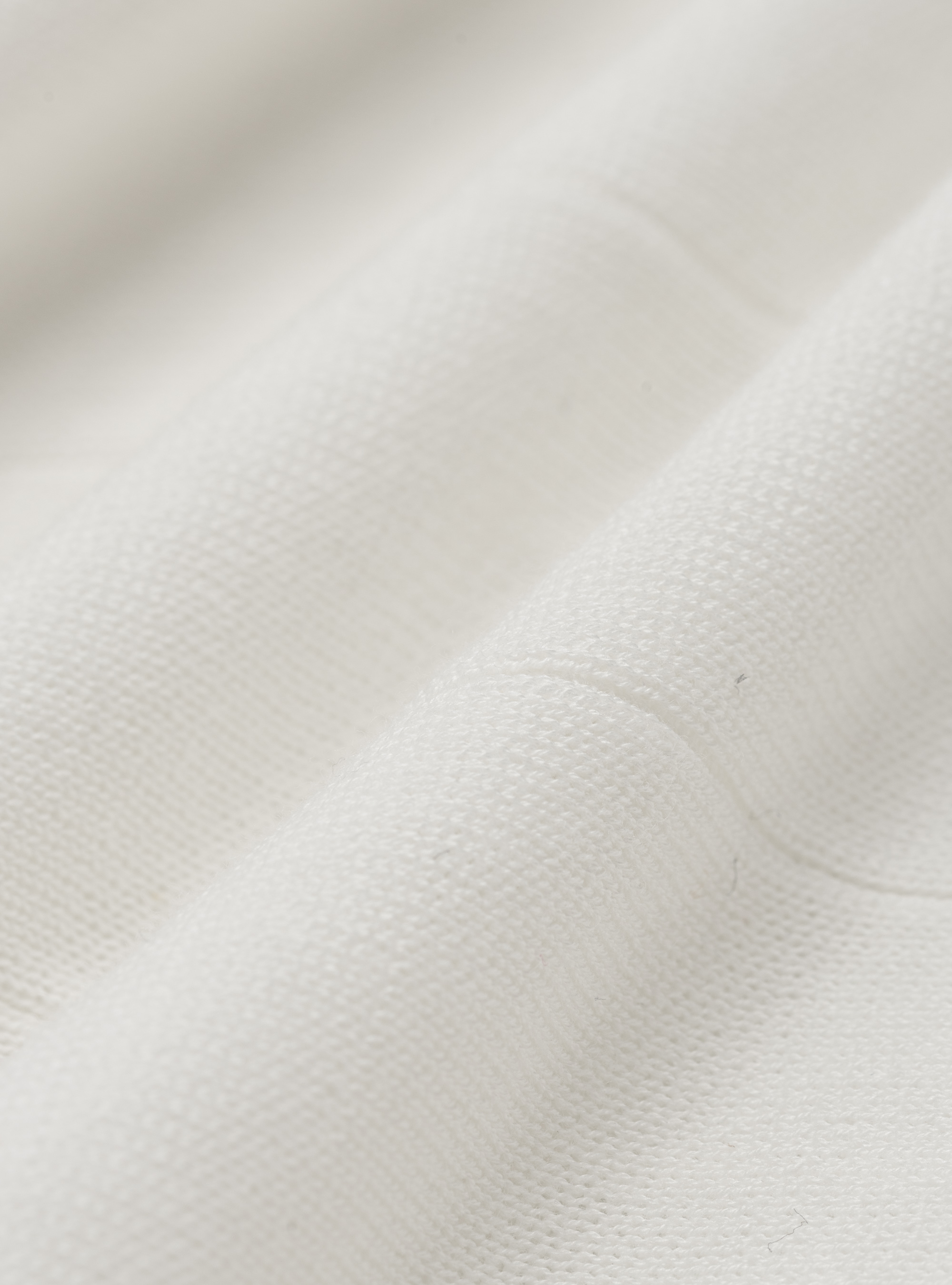 Polo de algod&oacute;n puro con canal&eacute; plano, BLANCO