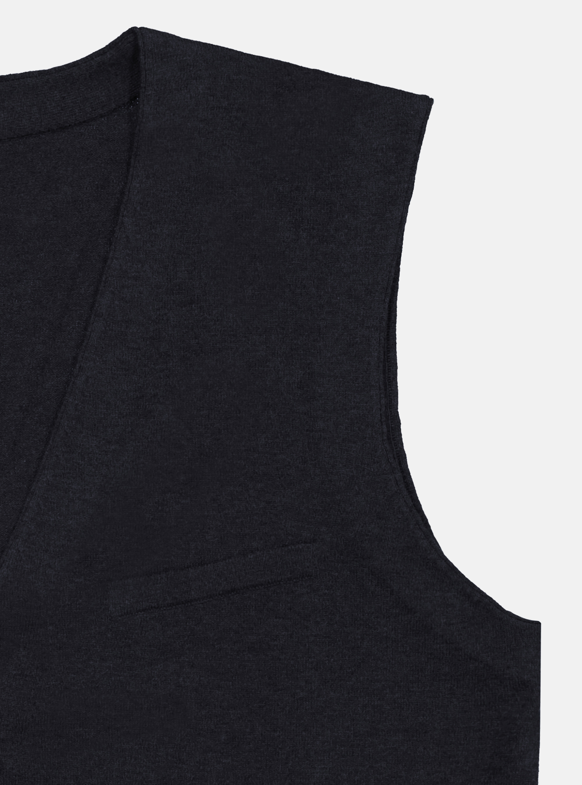 Chaleco de puntp en algod&oacute;n de seda de cashmere, AZUL MARINO