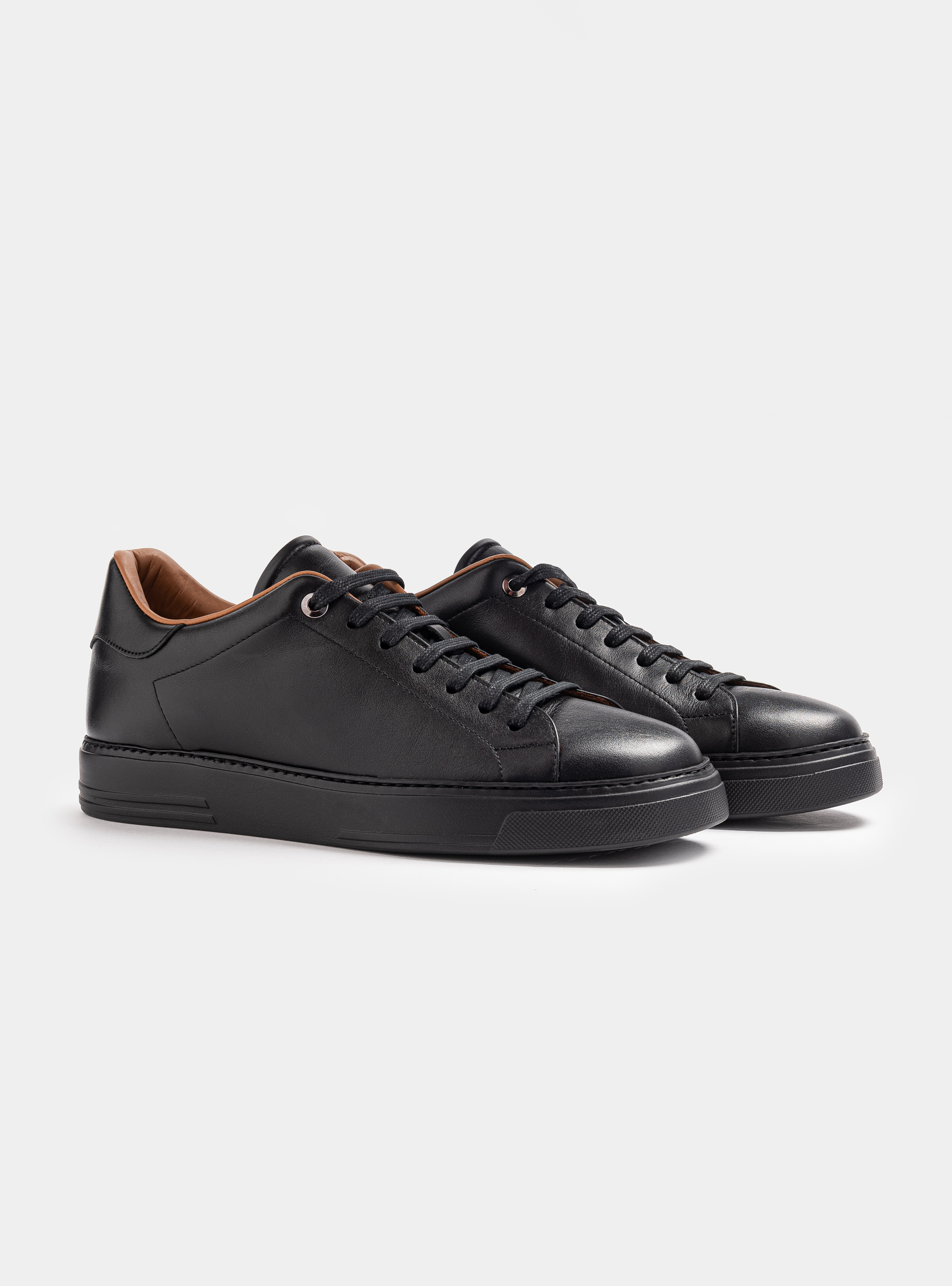 Sneakers in pelle, NERO