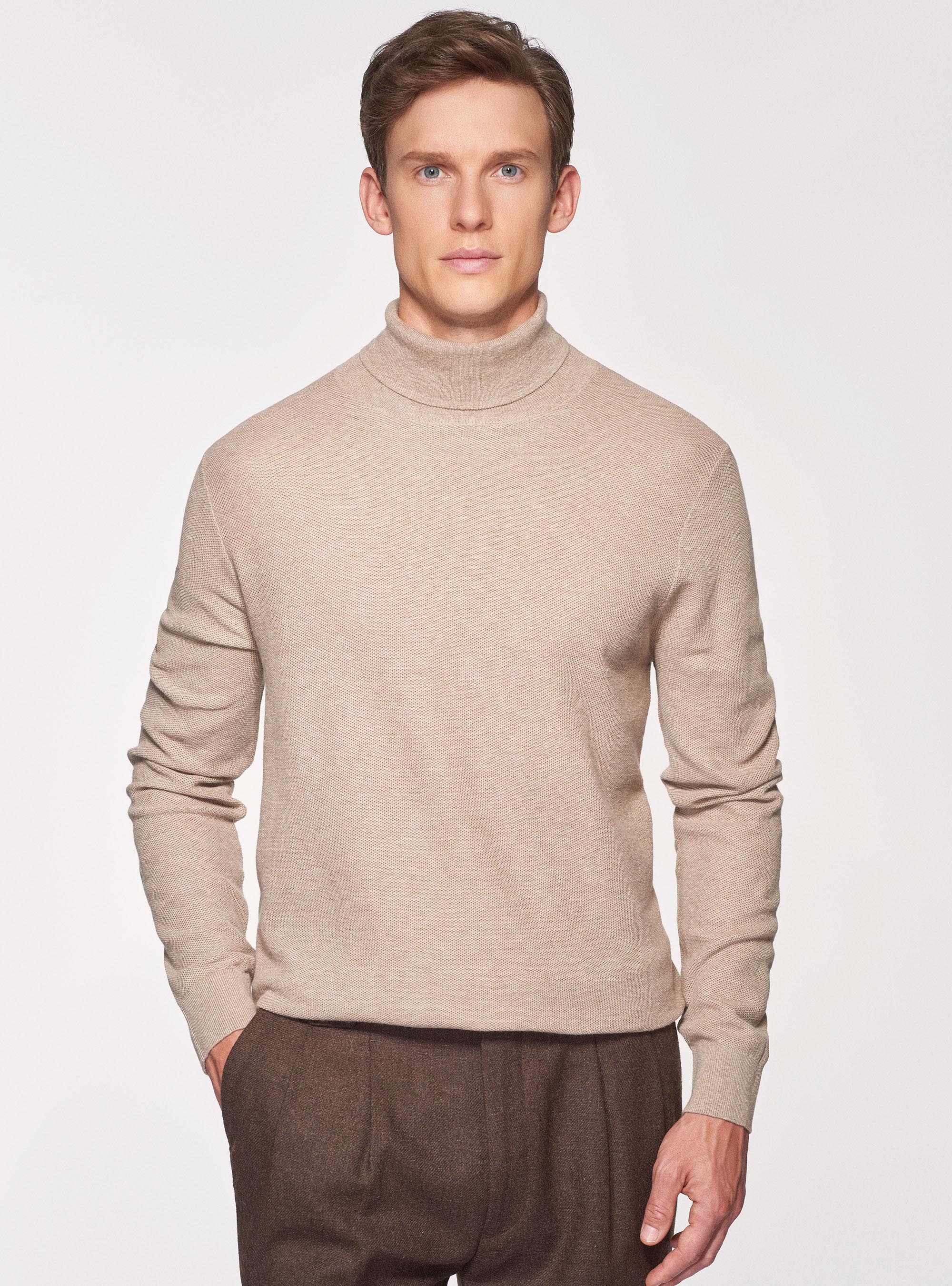 Cotton cashmere turtleneck deals