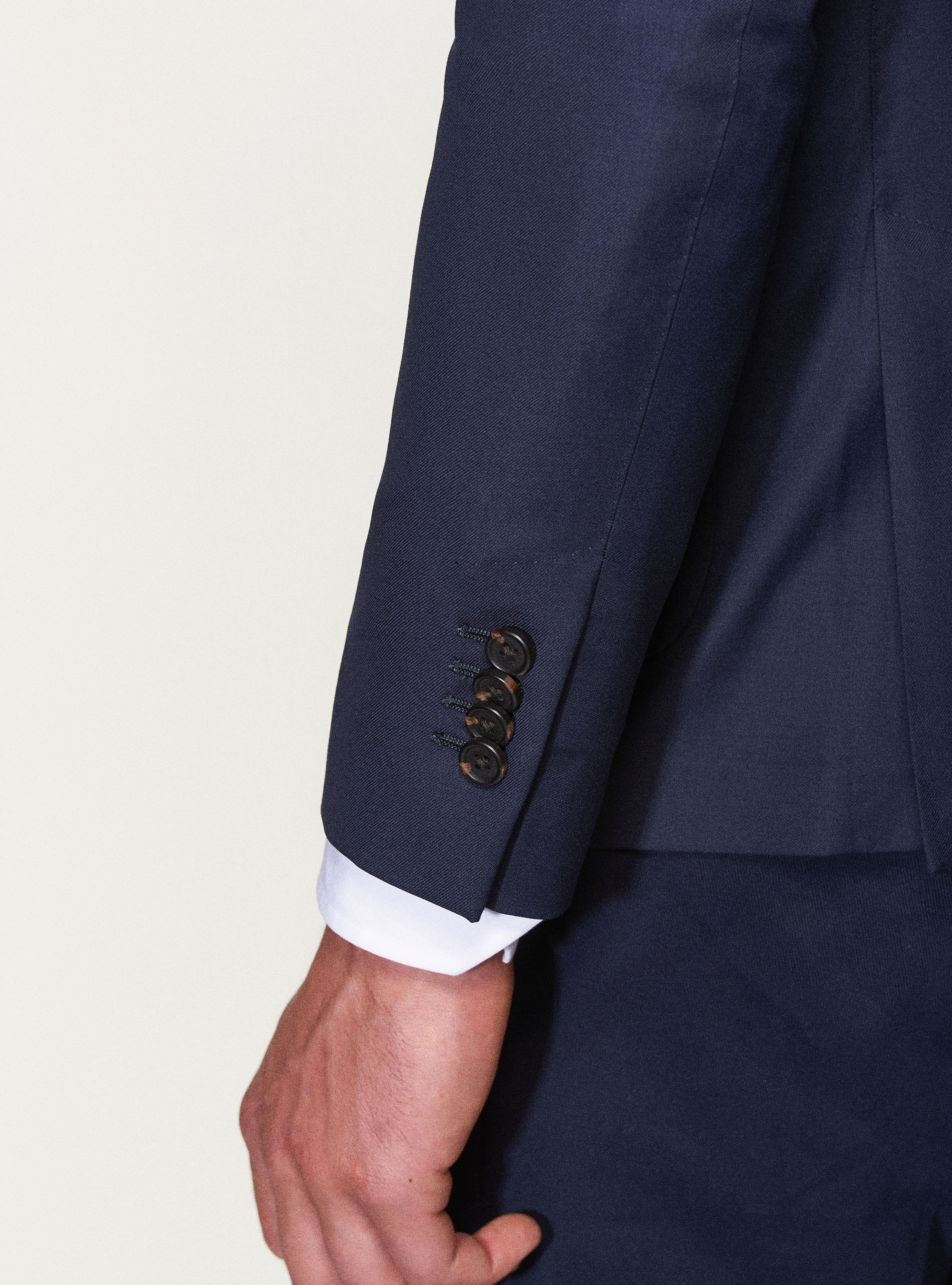 Giacca doppiopetto in lana superfine 110's Vitale Barberis Canonico, BLU NAVY