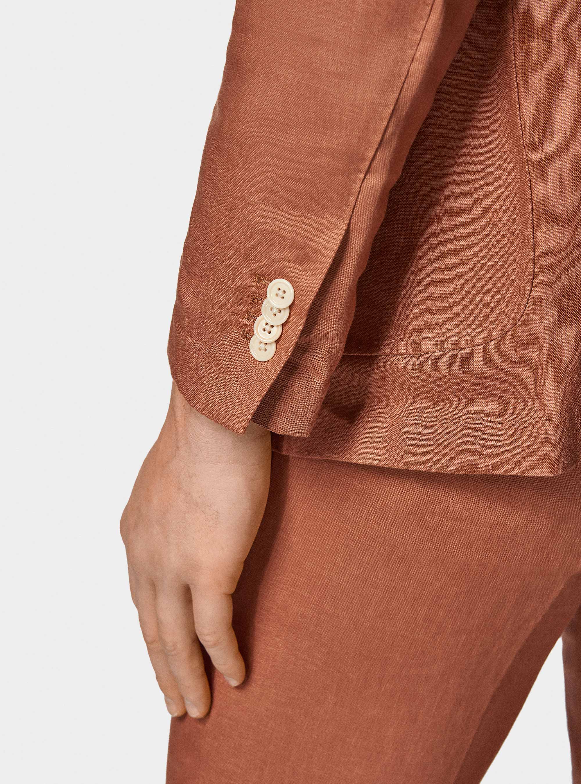 Pure linen suit blazer, ROSA SALMONE 0468C