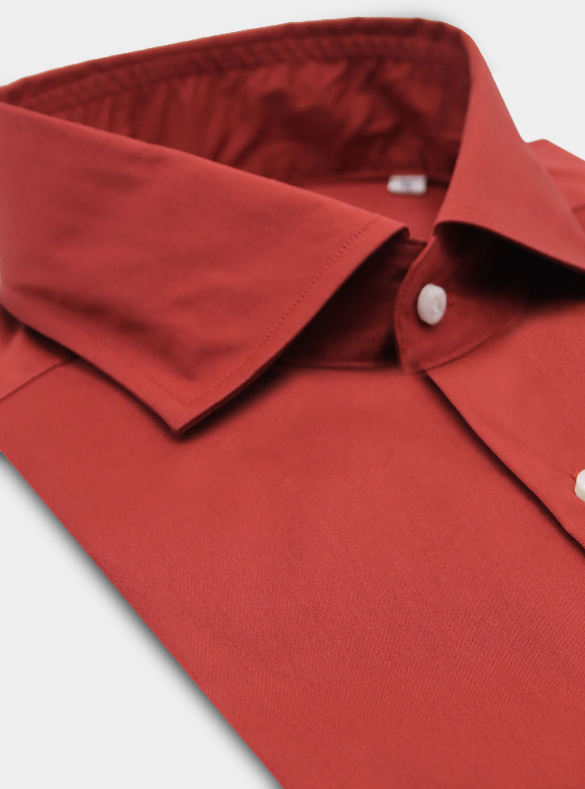 Chemise en coton extensible, ORANGE FLEMME