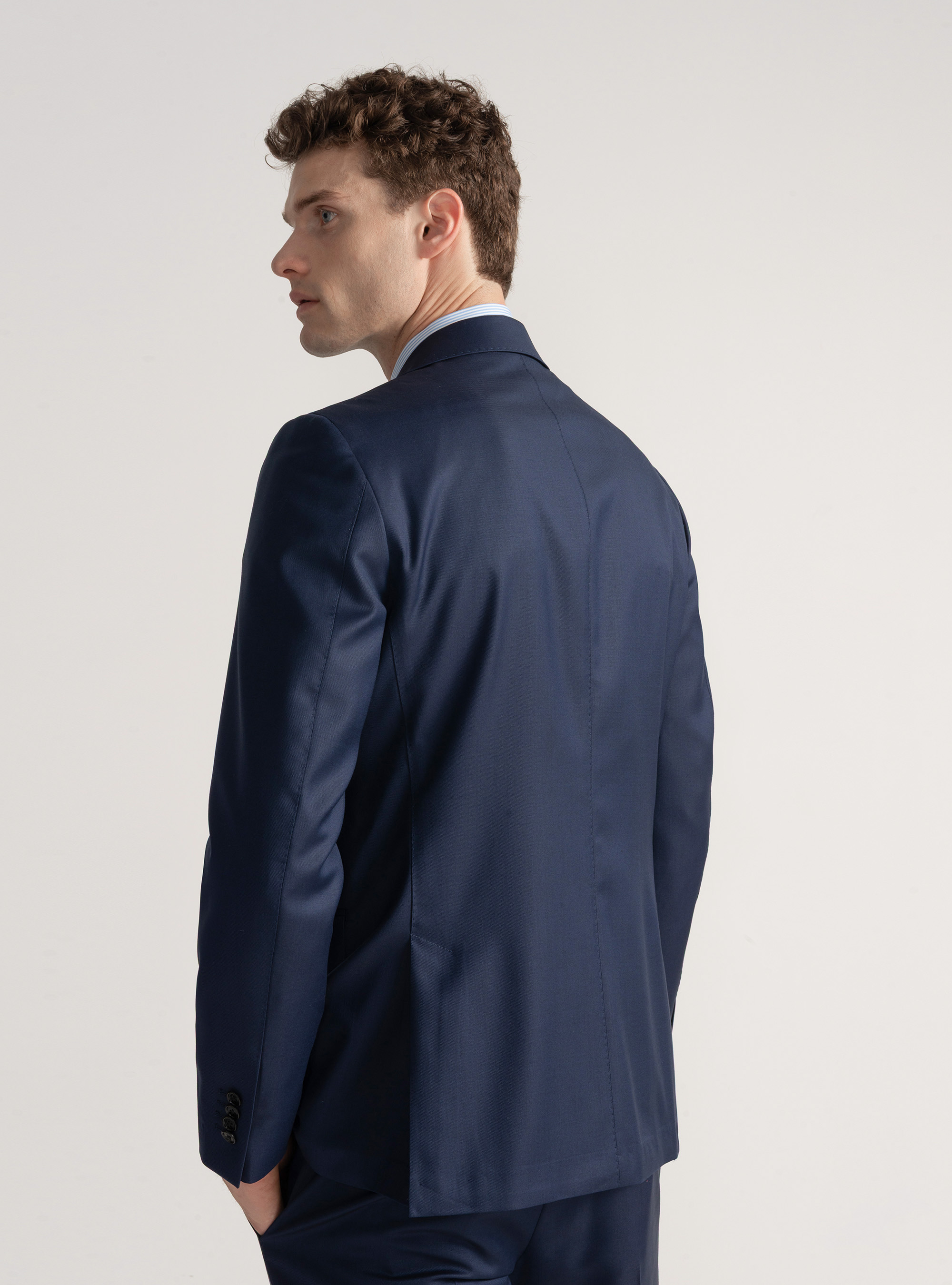 Americana de traje de pura lana Vitale Barberis Canonico, PETROLEO
