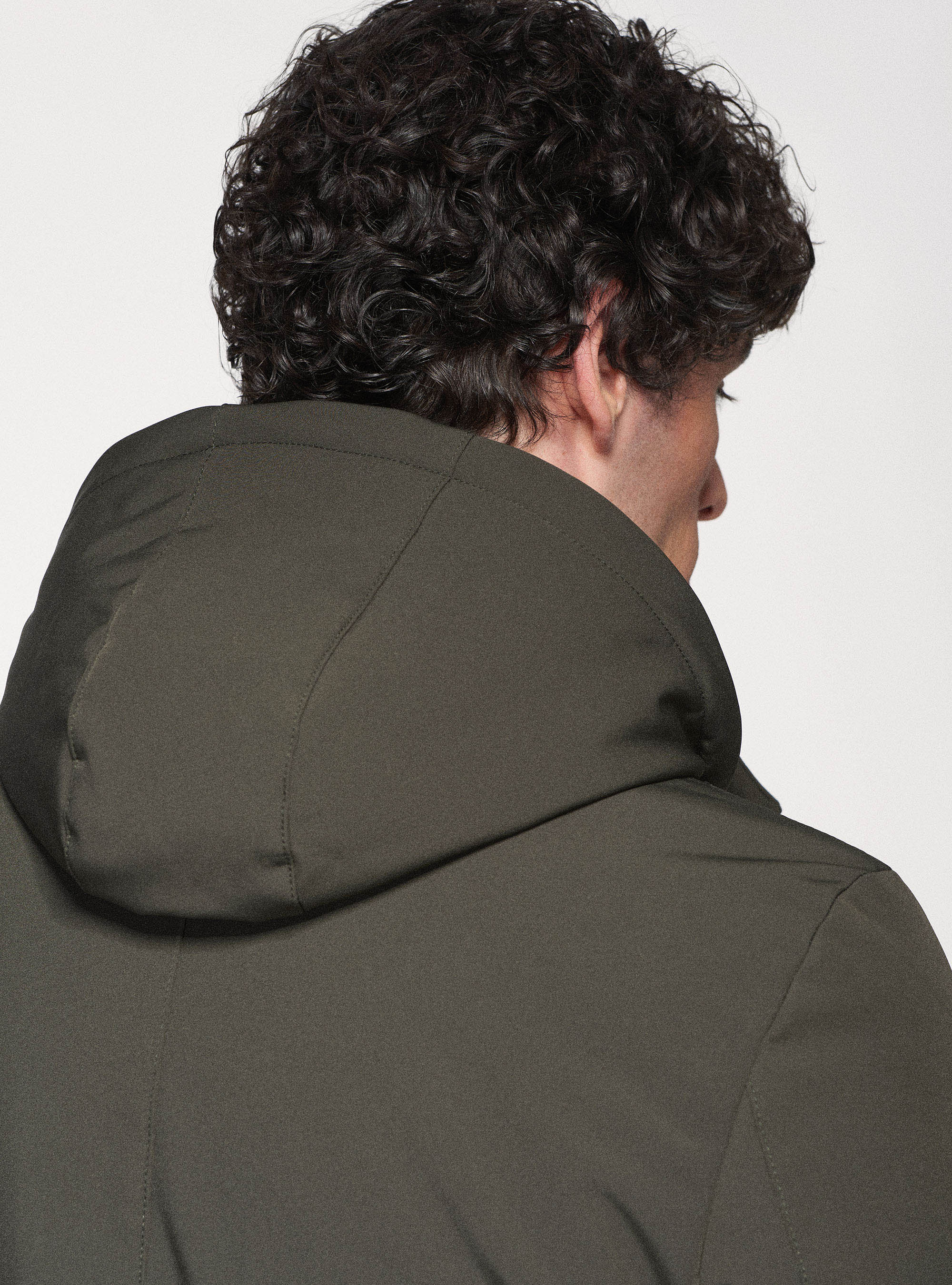 Giubbino tecnico con cappuccio, VERDE