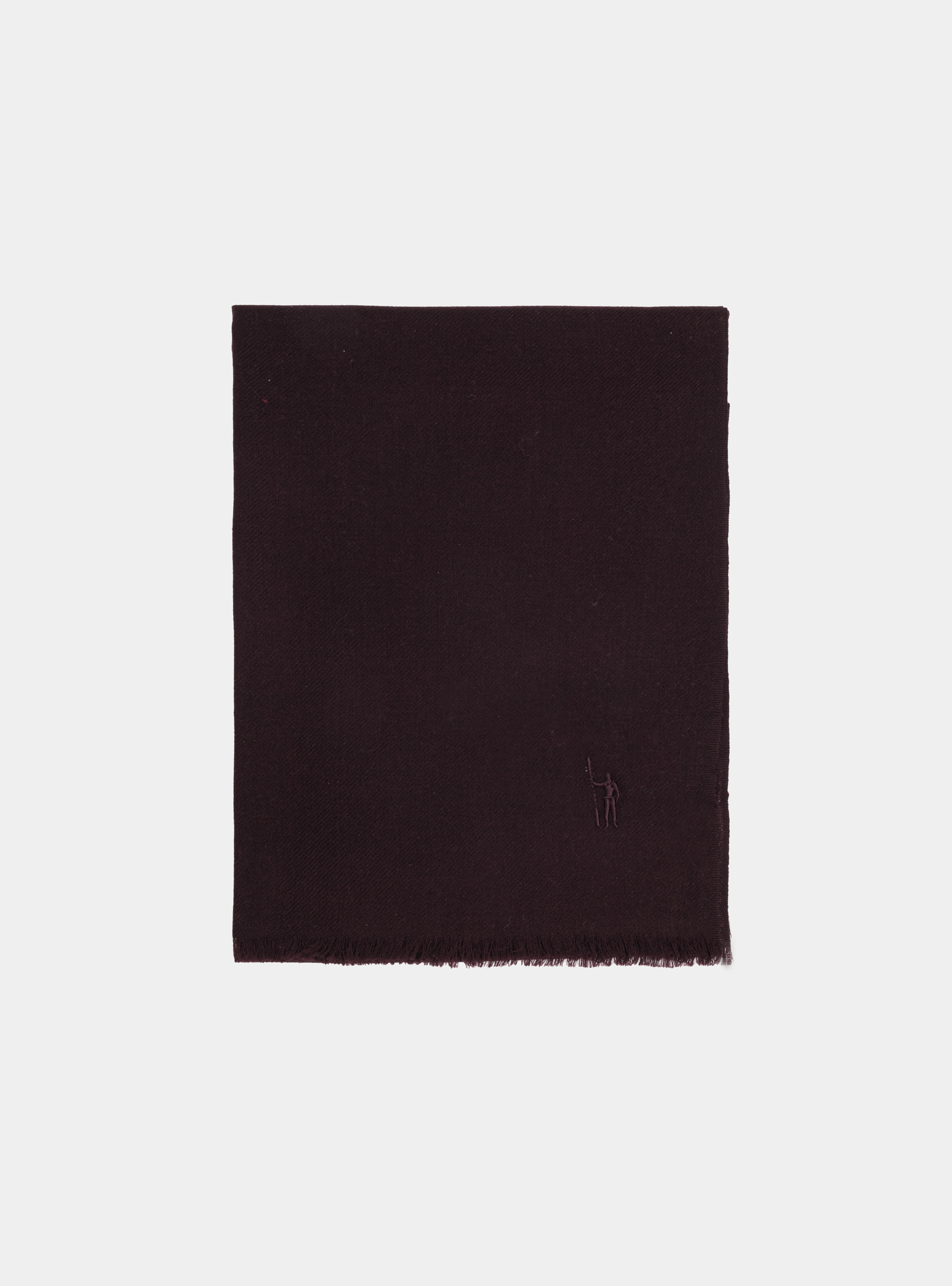 Sciarpa in lana con ricamo, BORDEAUX