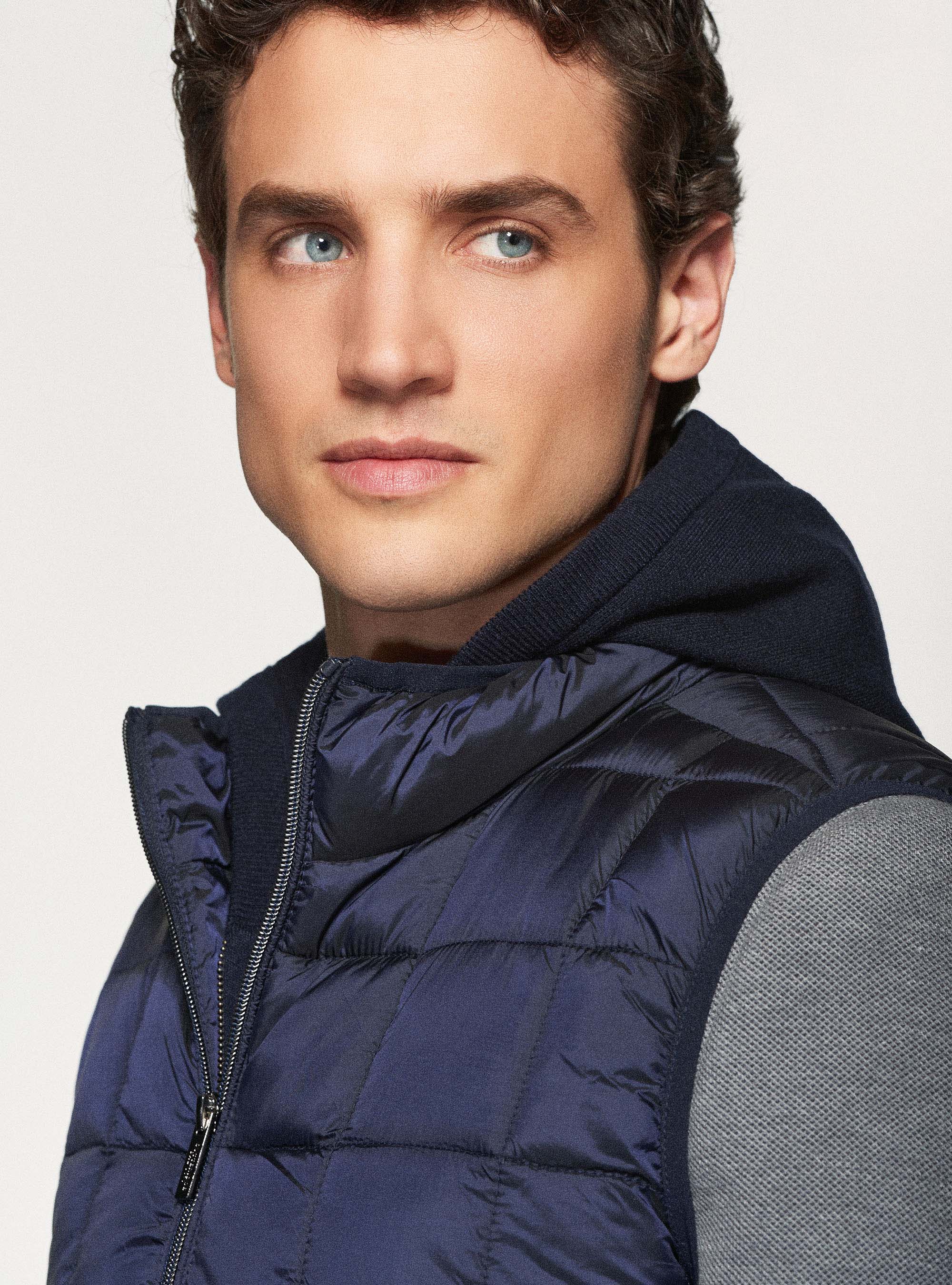 Smanicato trapuntato con imbottitura riciclata, BLU NAVY