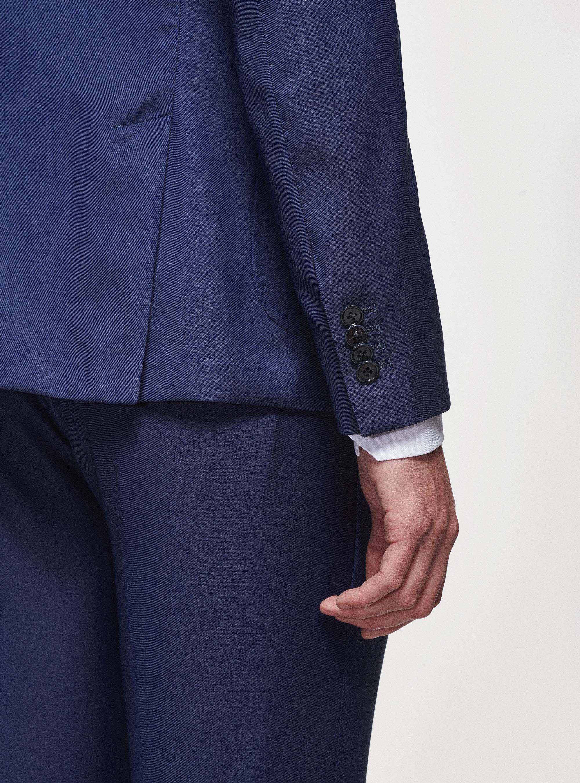 Giacca doppiopetto in pura lana, BASALTO