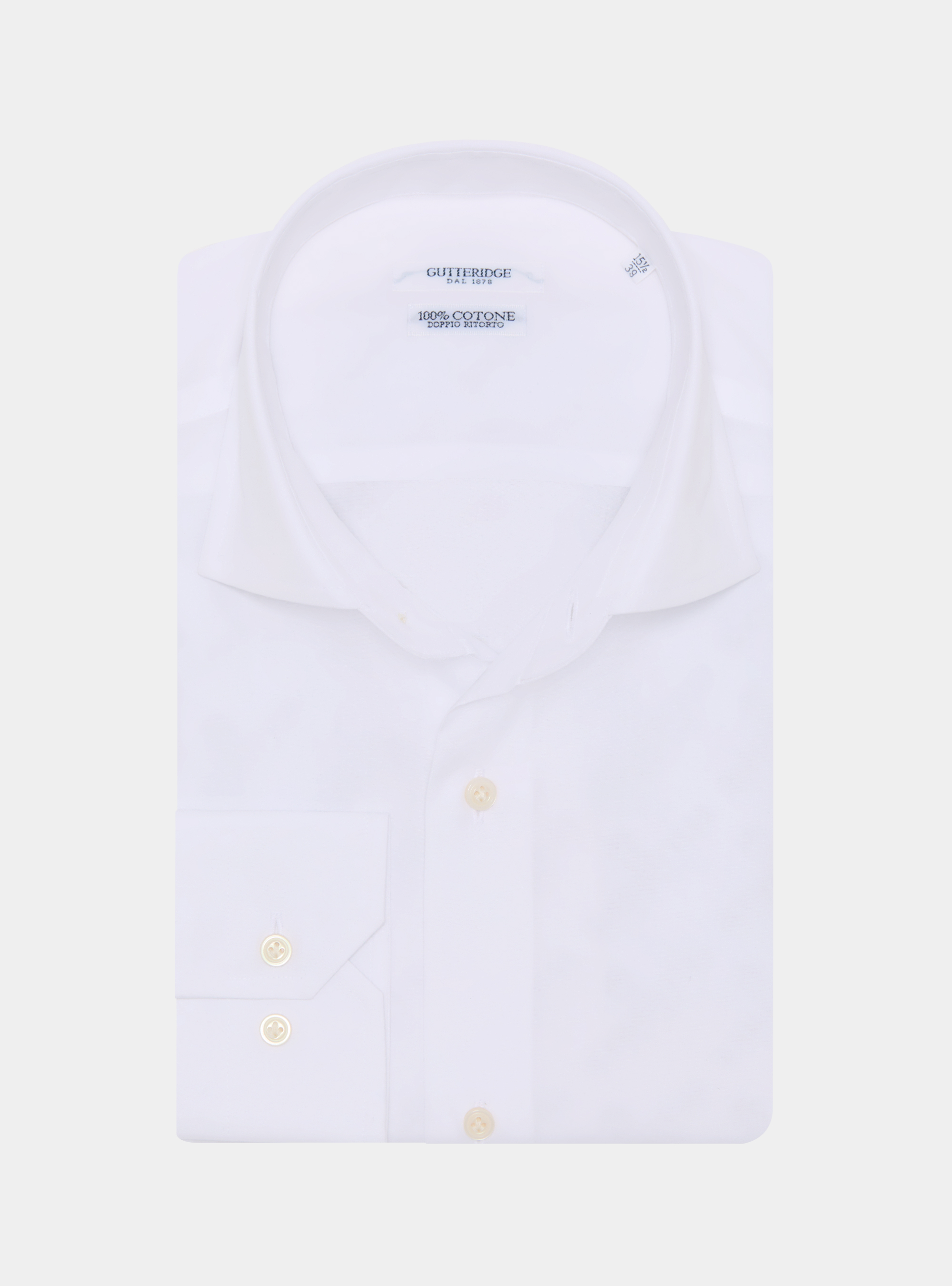 Camicia in cotone fil a fil, BIANCO