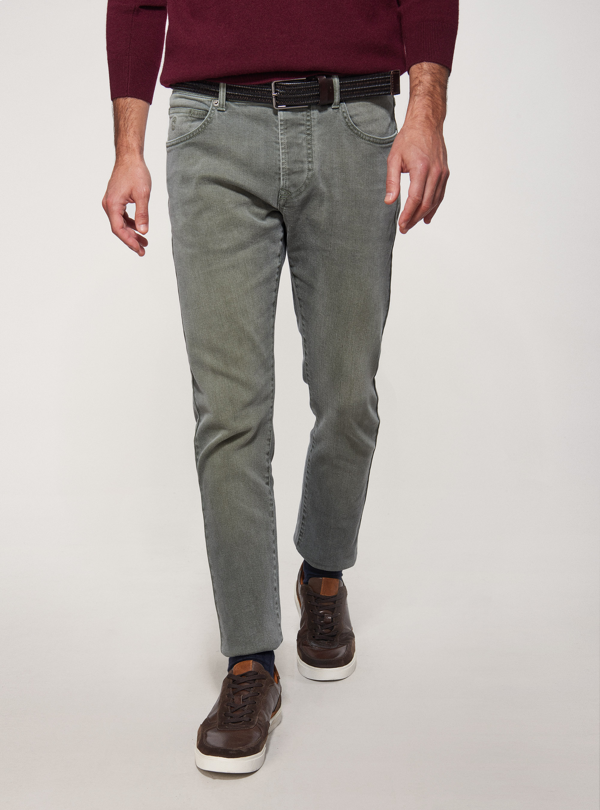 Tailor-fit 5-pocket trousers, SALVIA 0602C