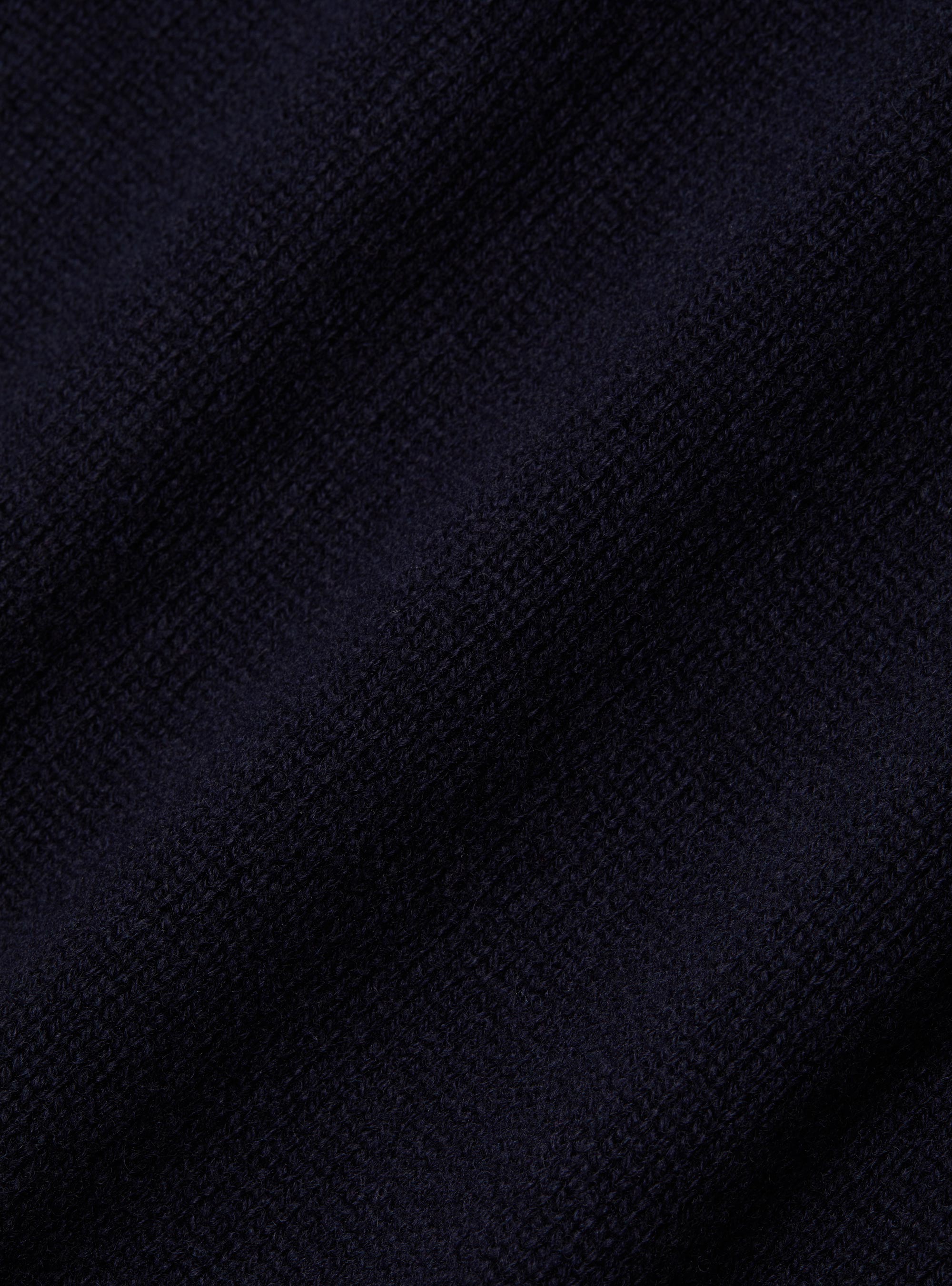 Cardigan in maglia con cappuccio in lana merino, BLU NAVY