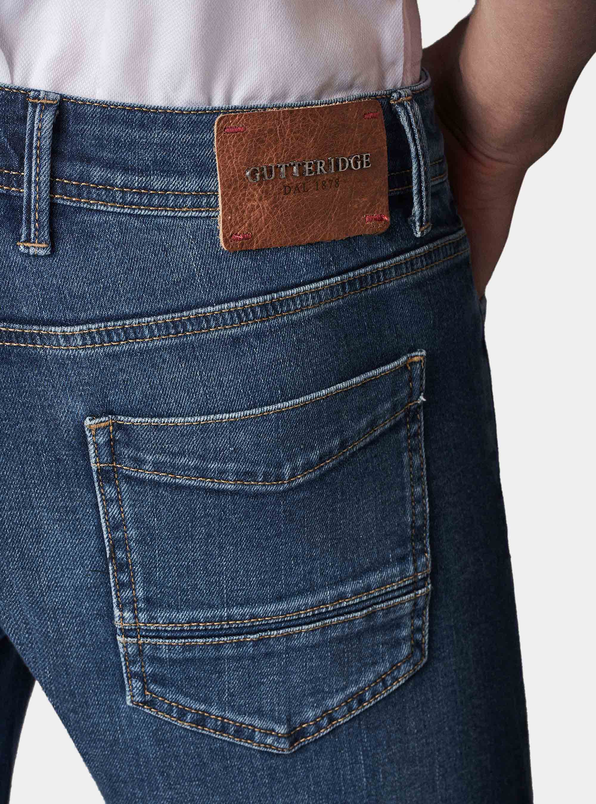 Dark regular fit denim, NAVY BLUE