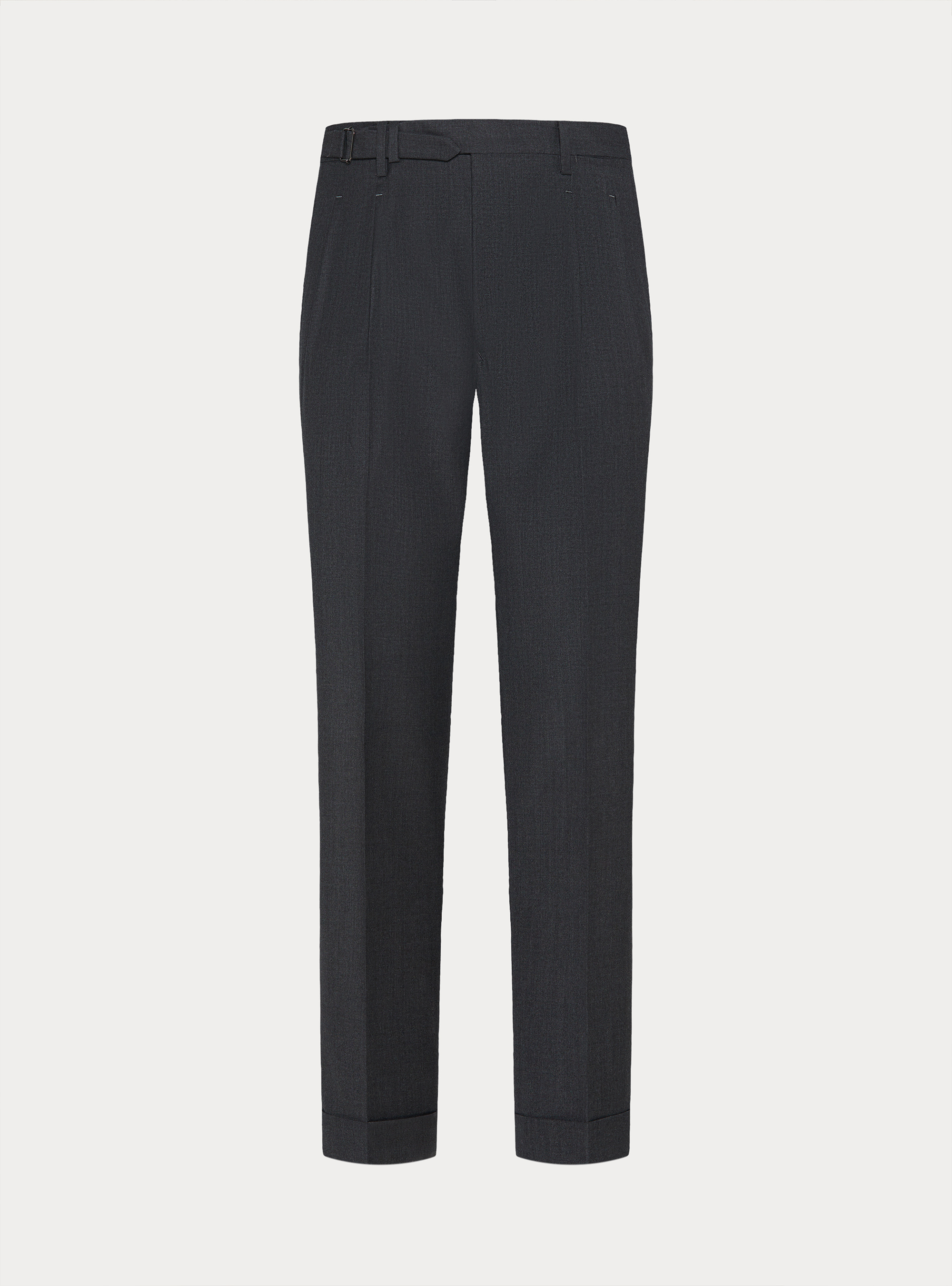 Vitale Barberis Canonico wool pleated trousers, ASPHALT GREY
