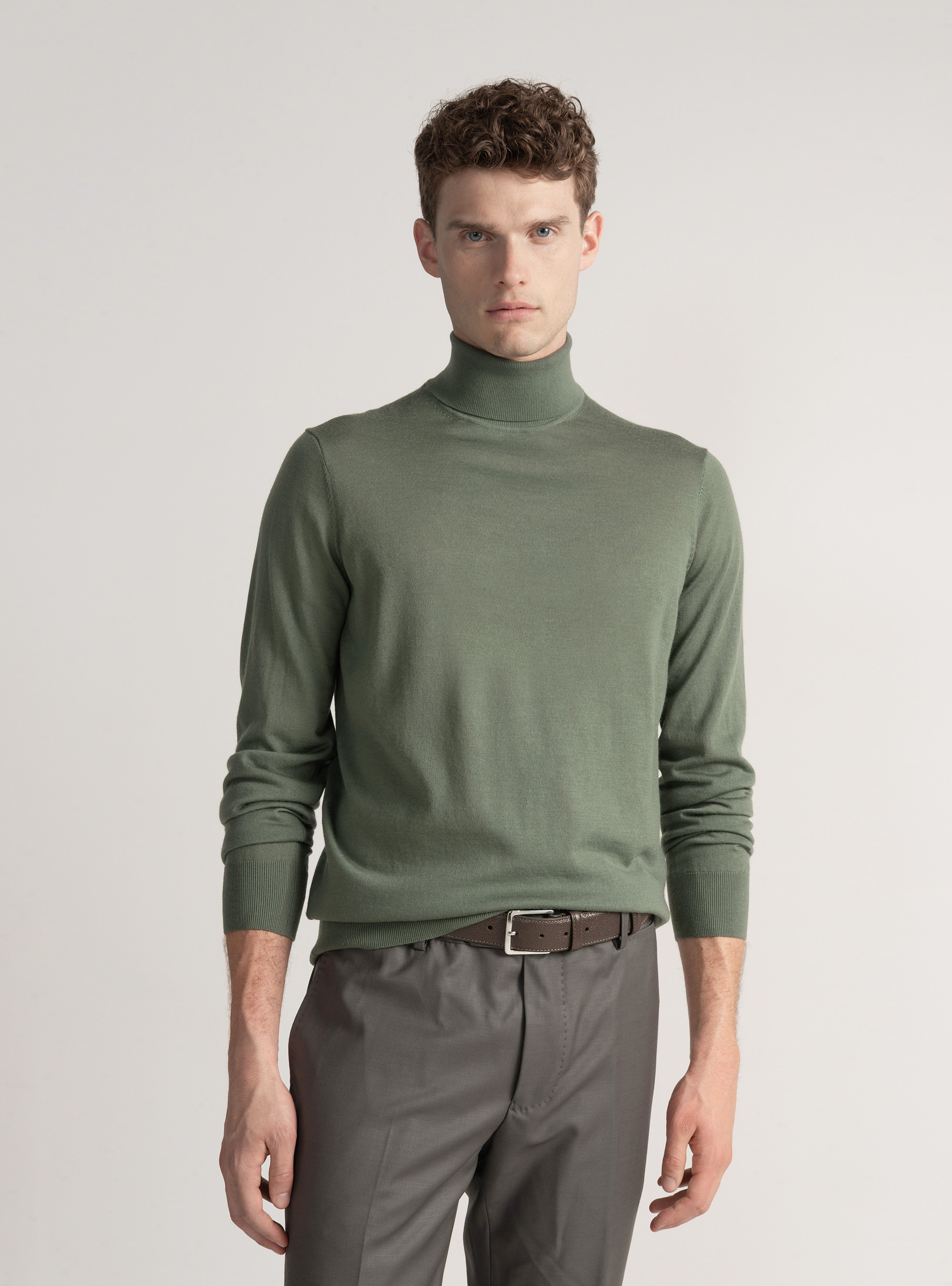 Dolcevita in pura lana merino extrafine, SALVIA 0602C