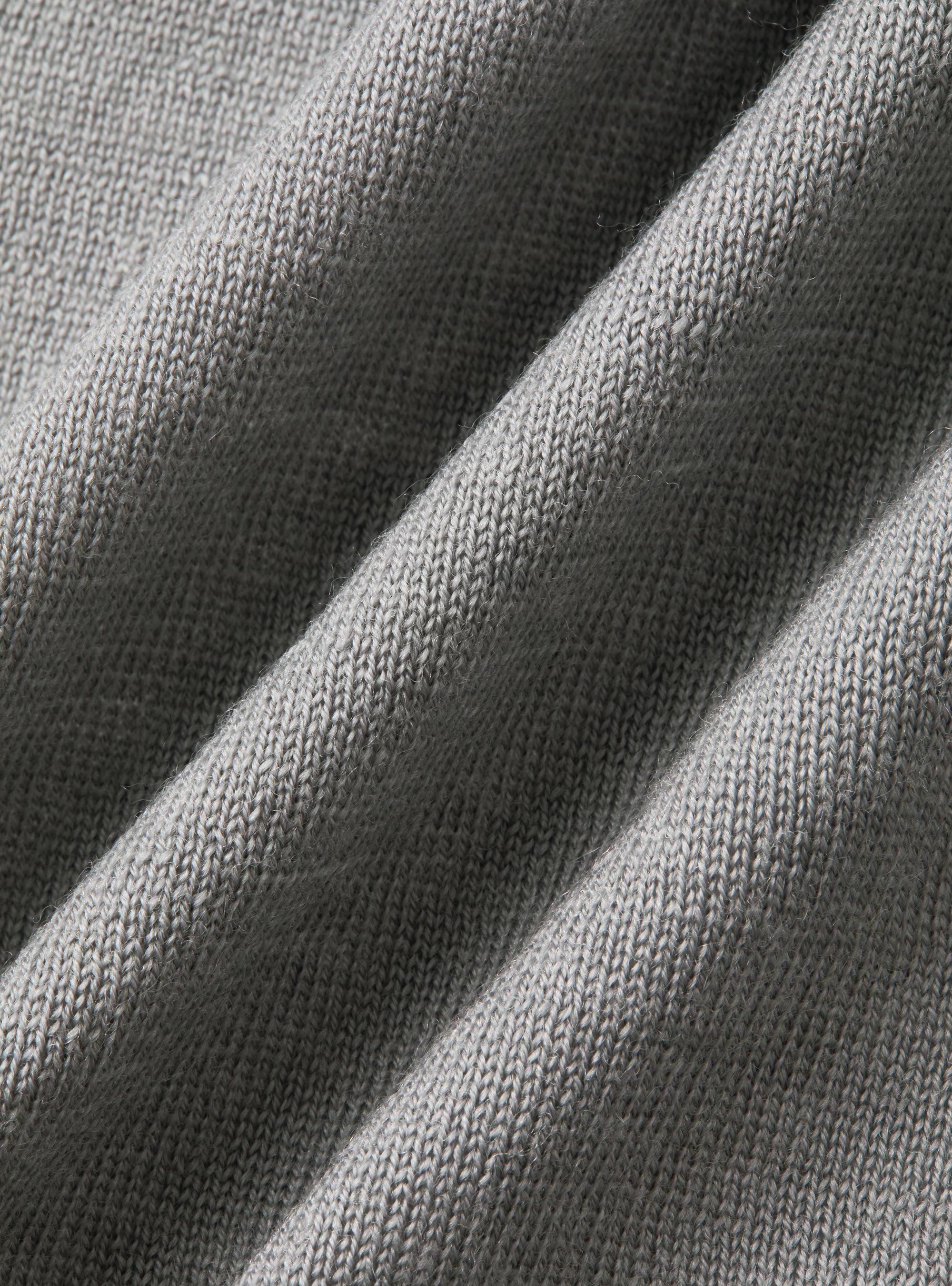 Gilet in maglia doppiopetto in pura lana merino extrafine, GRIGIO CHIARO