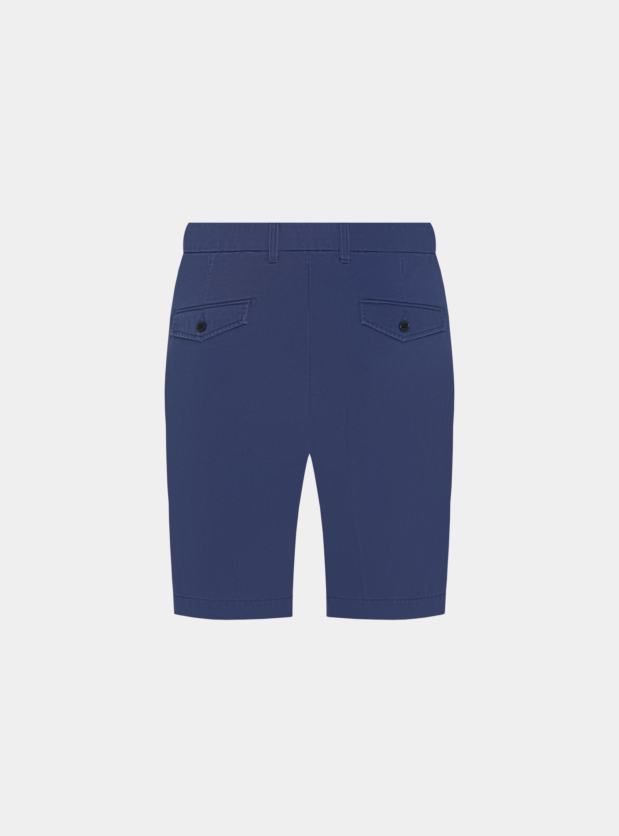 Cotton twill bermuda shorts, BLUE