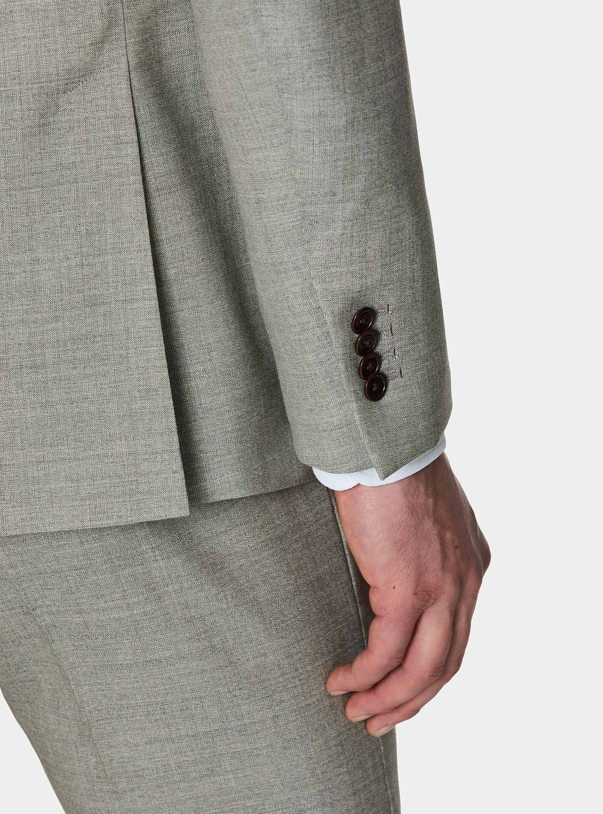 Vitale Barberis Canonico pure wool suit blazer, ECRU