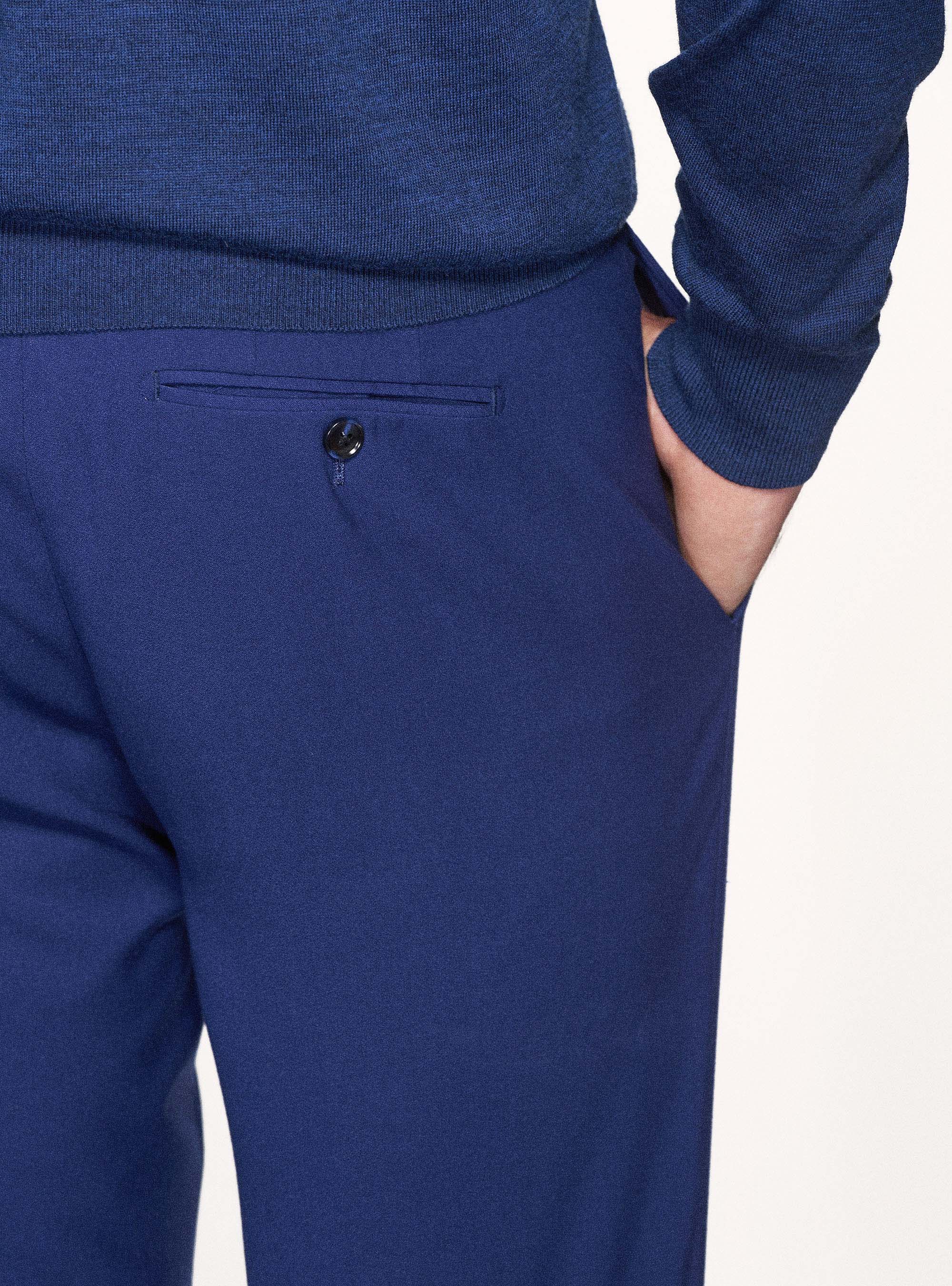 Pantaloni per abito slim fit, BLU