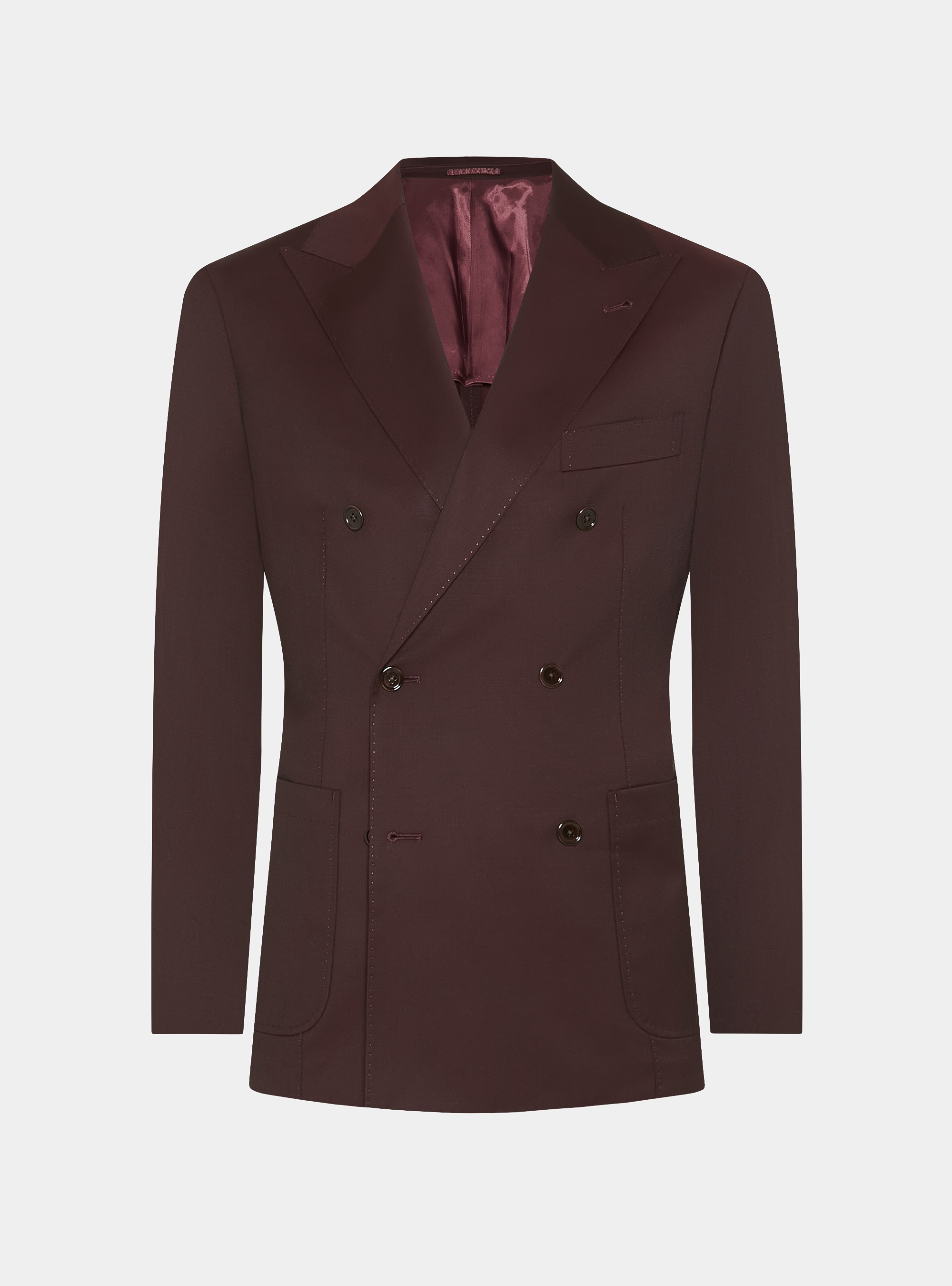 Americana de traje de lana superfina 110 de Reda, BURDEOS