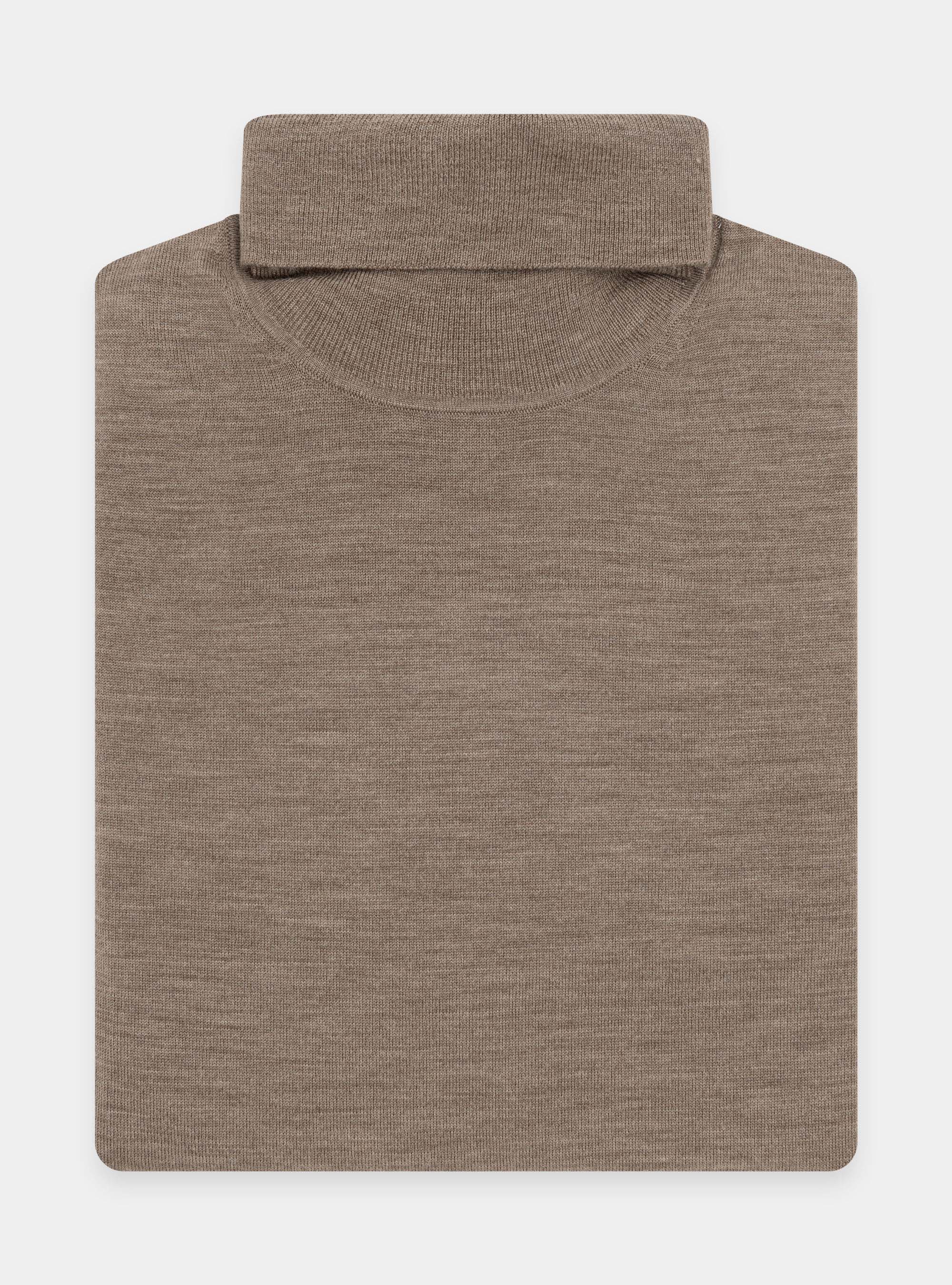 Dolcevita in pura lana merino, FANGO