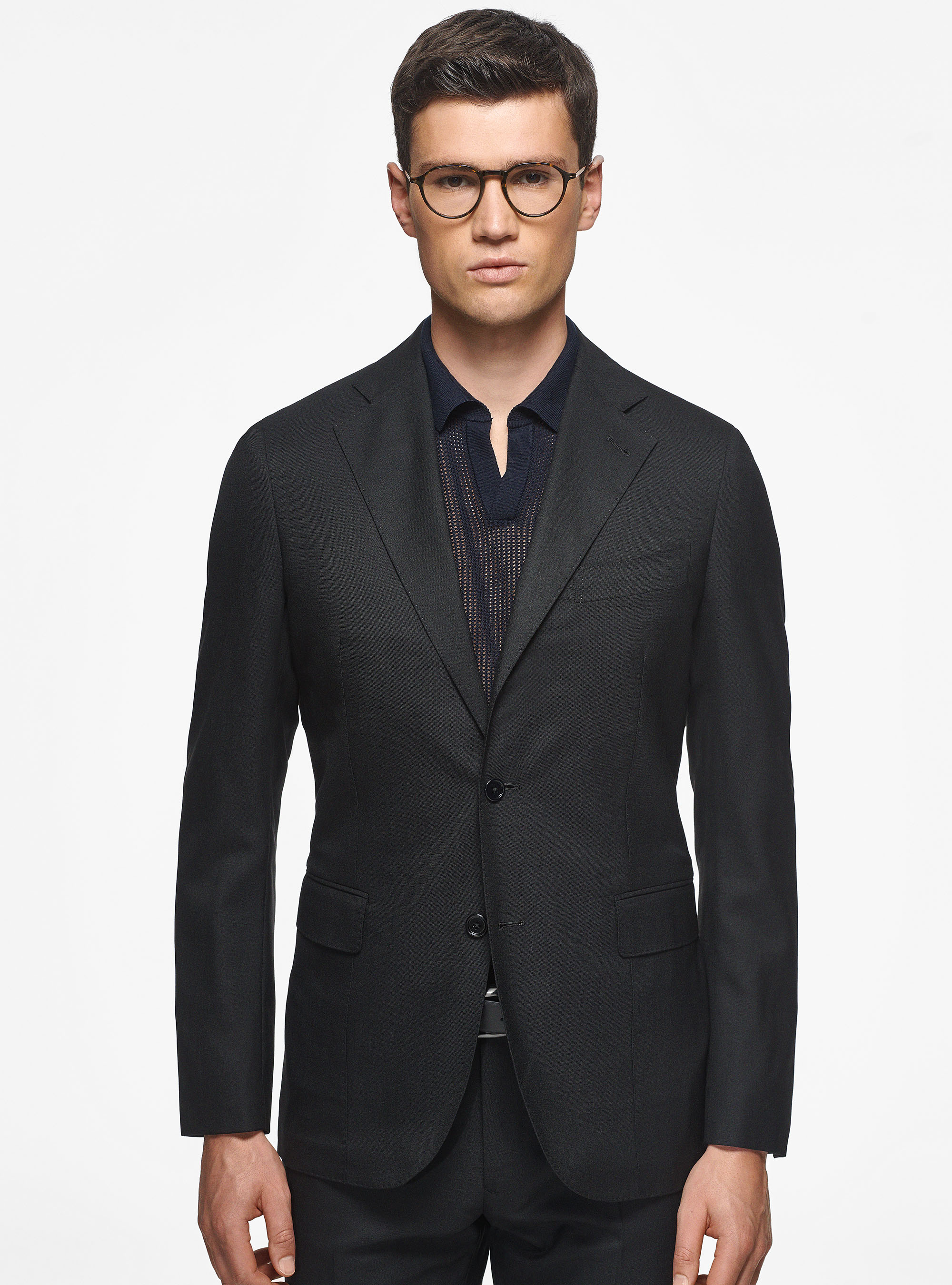 Giacca in pura lana Vitale Barberis Canonico, NERO