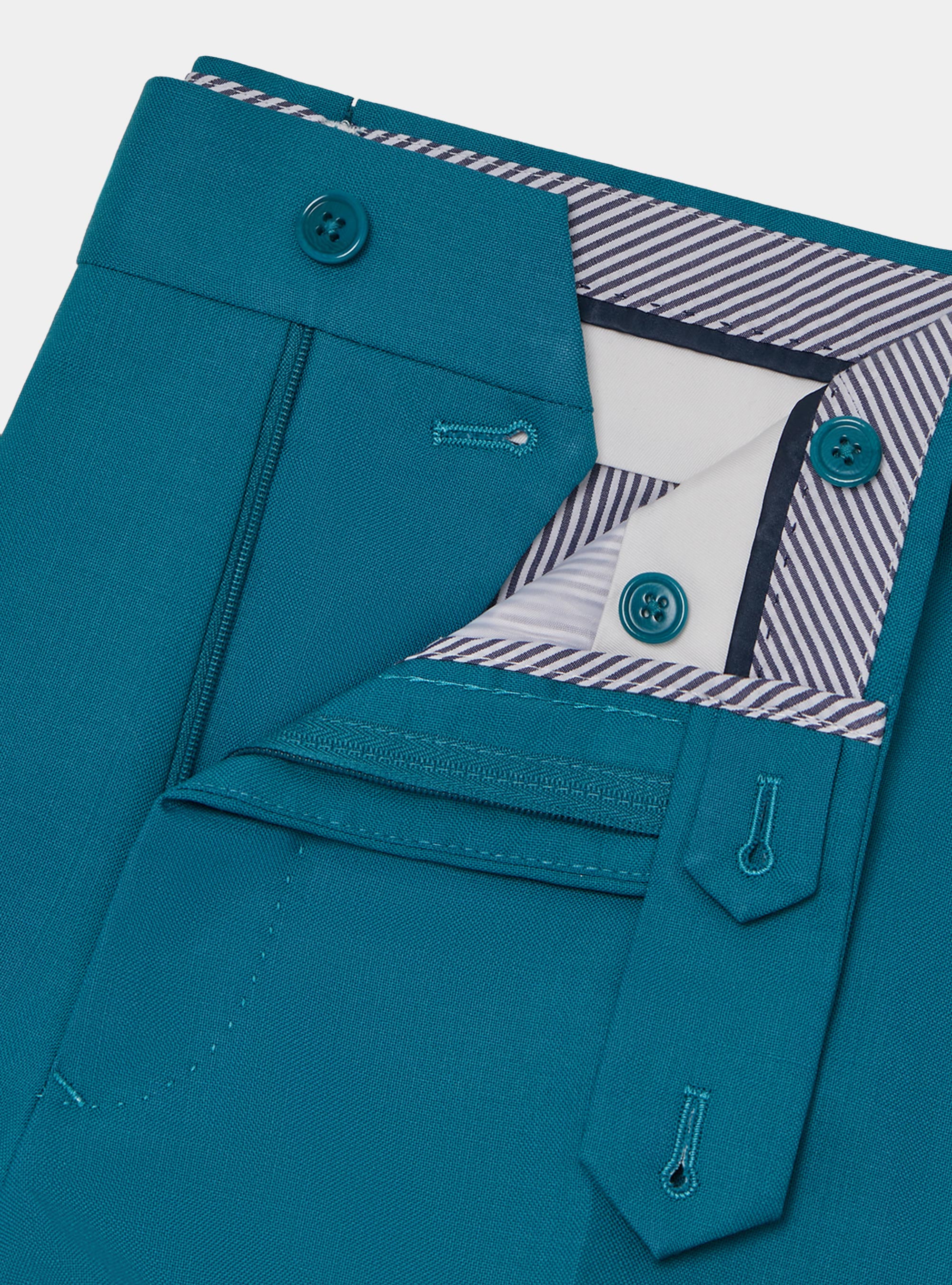 Pantaloni in pura lana Vitale Barberis Canonico, PETROLIO