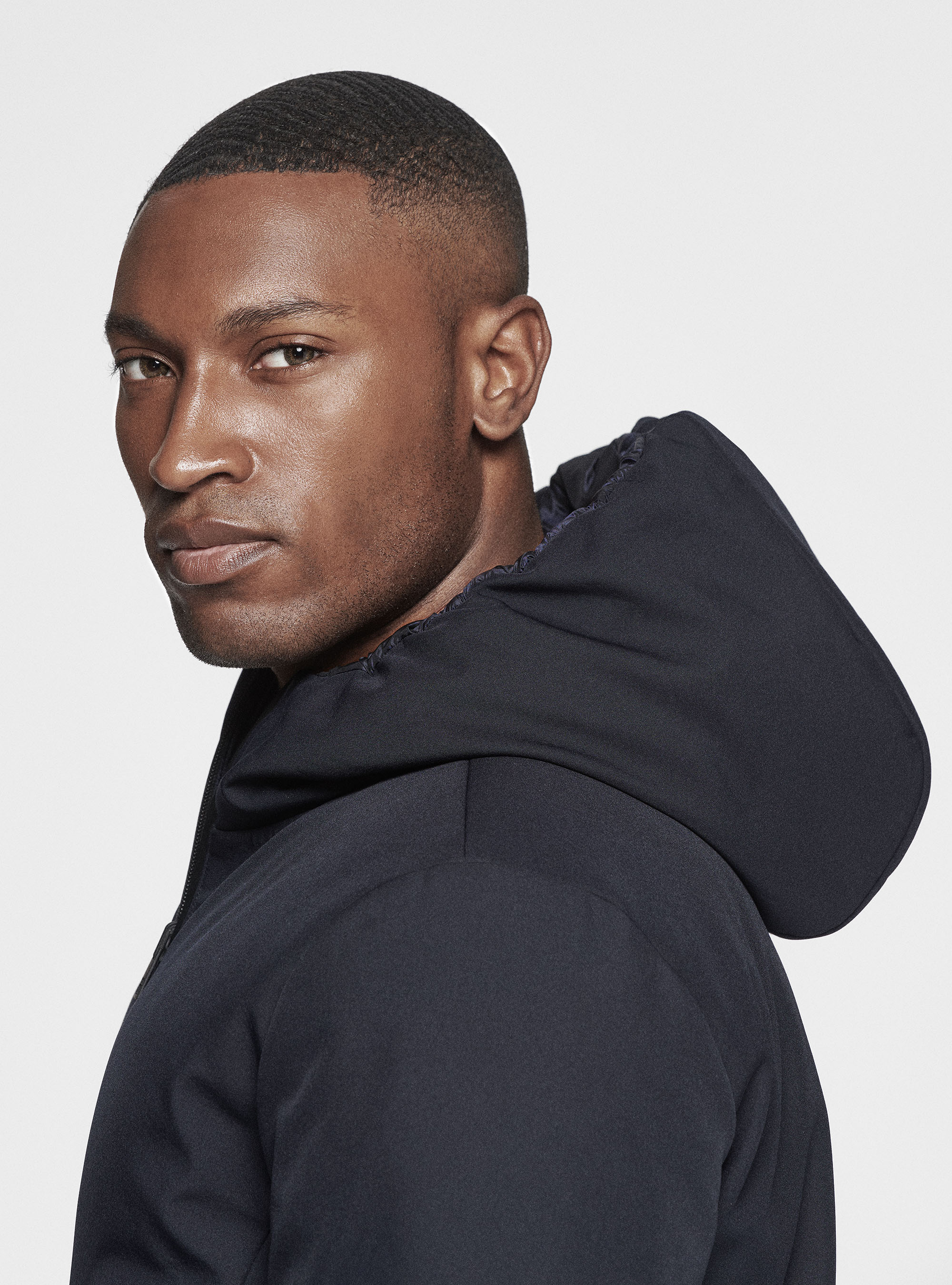 Blouson réversible avec capuche, BLEU MARINE