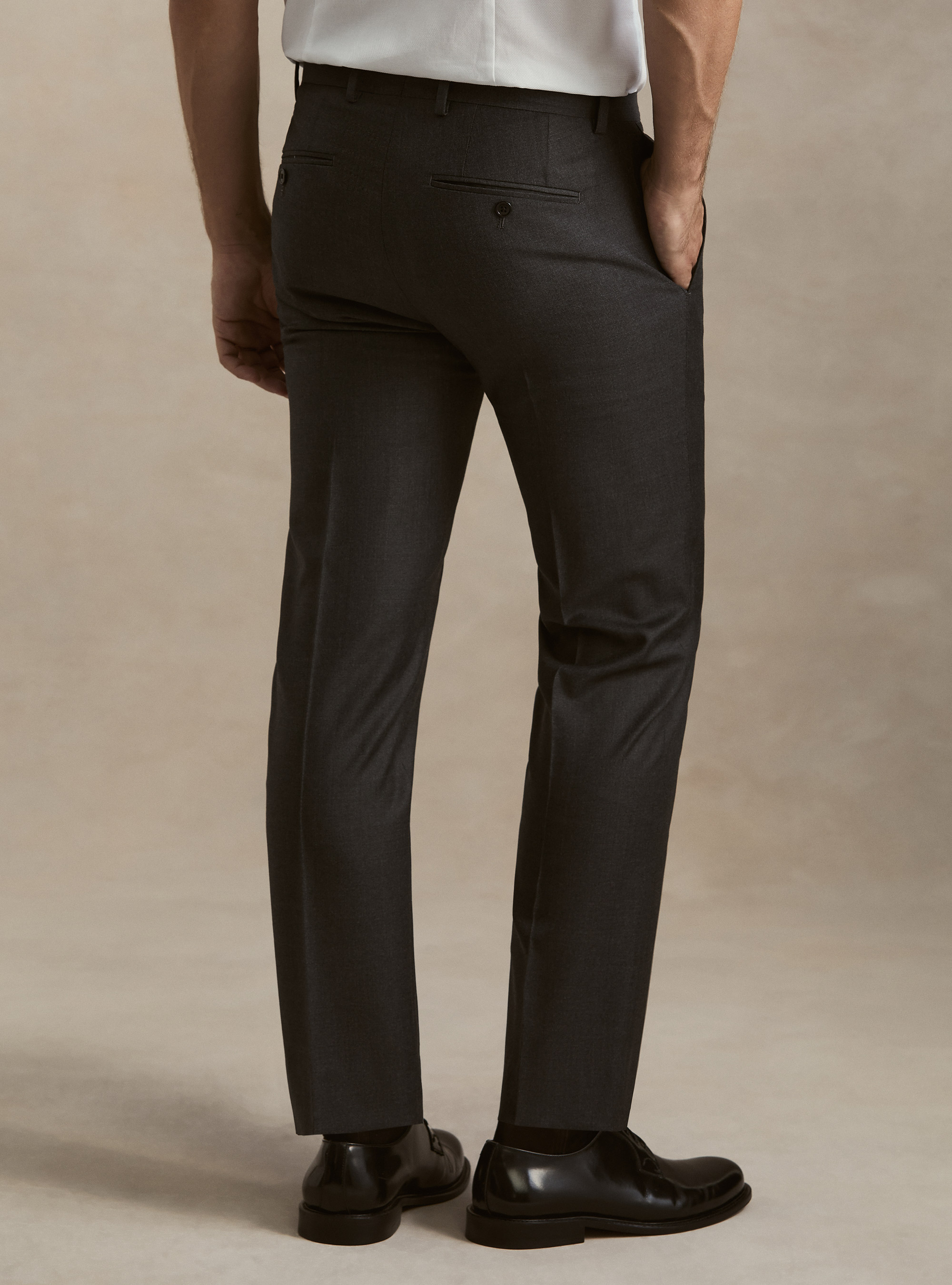 Suit trousers in pure wool by Vitale Barberis Canonico, ASPHALT GREY