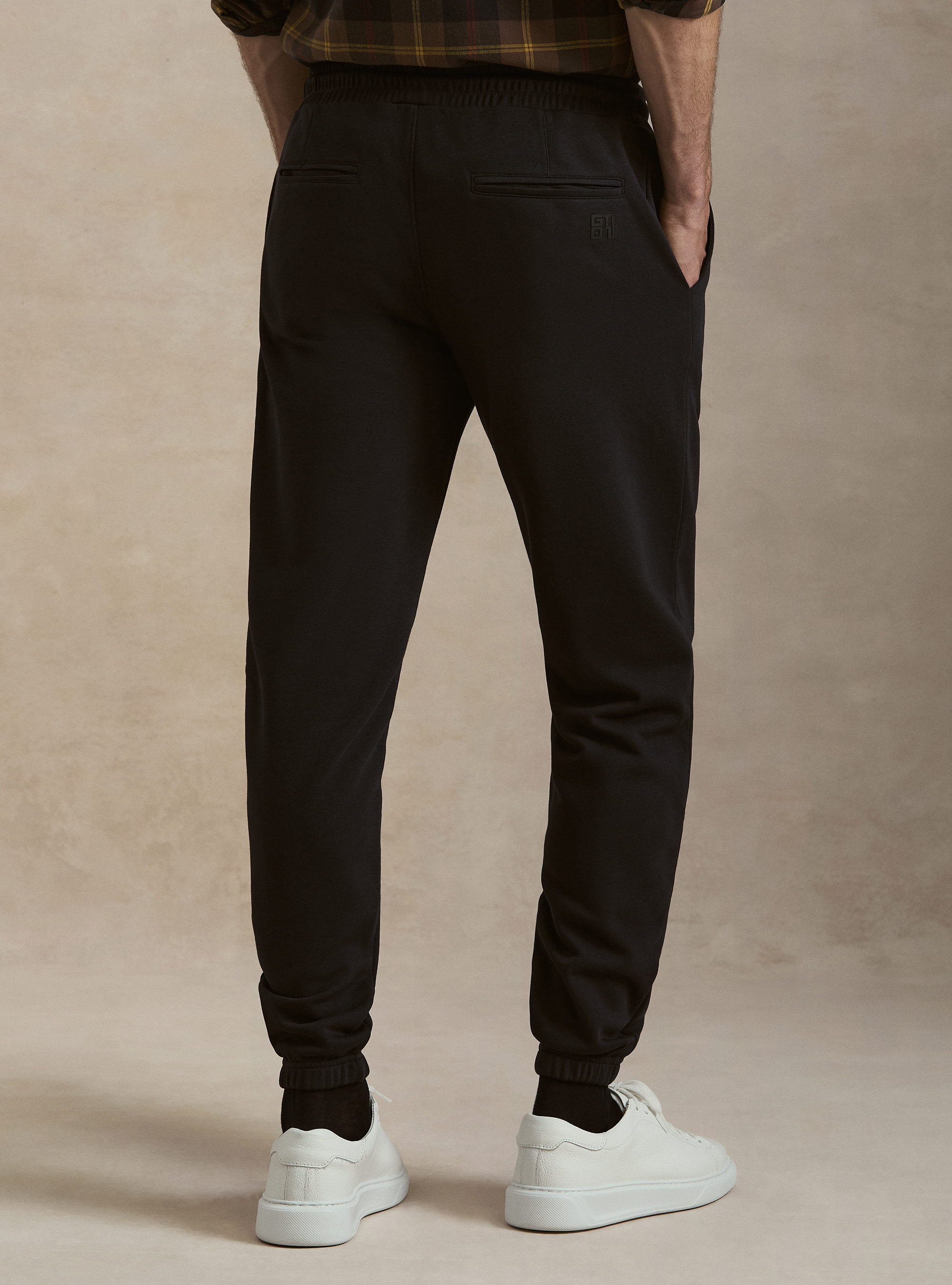 Pantaloni in felpa in misto cotone, BLU NAVY