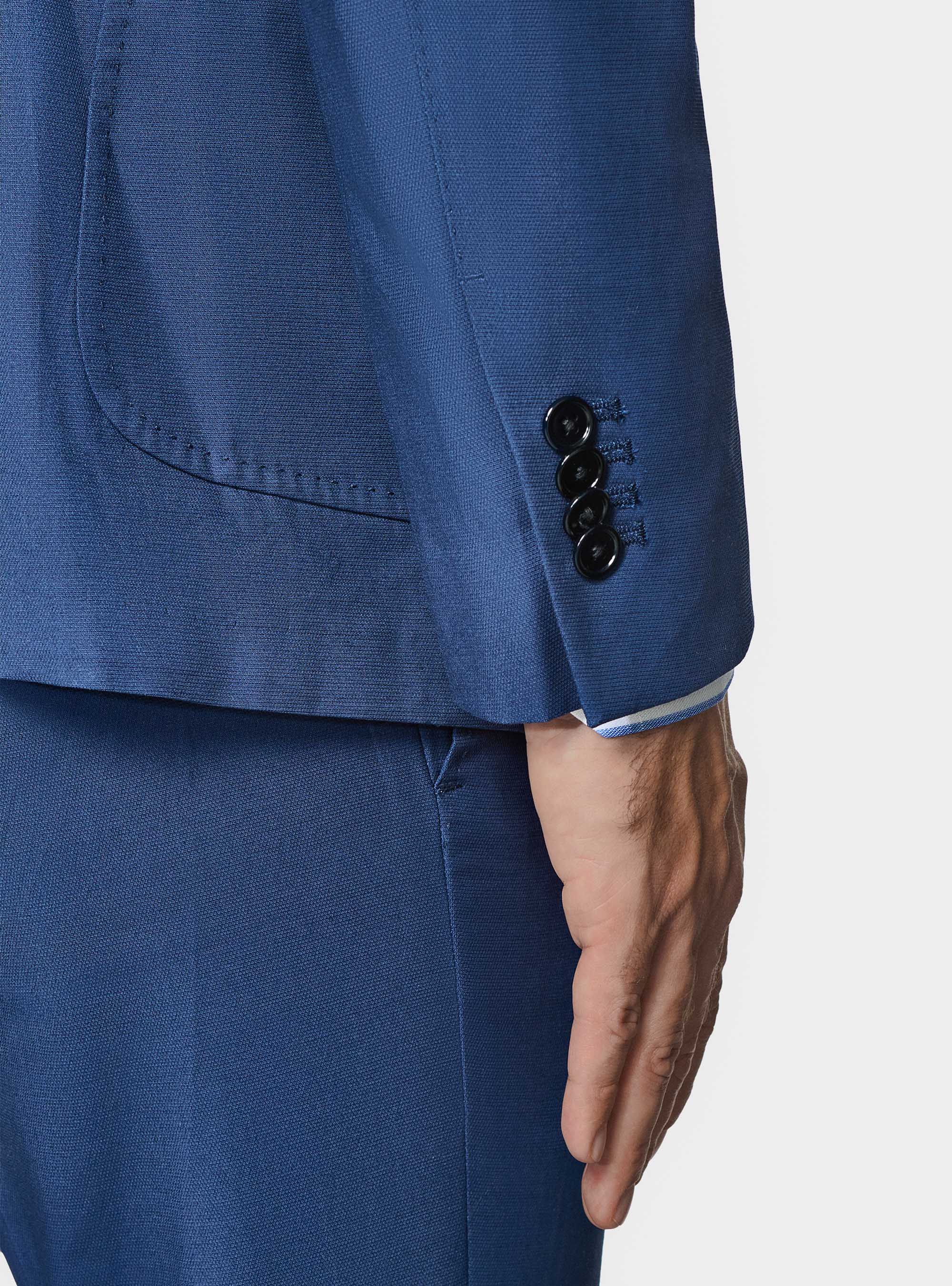 Giacca abito in cotone armaturato, BLU
