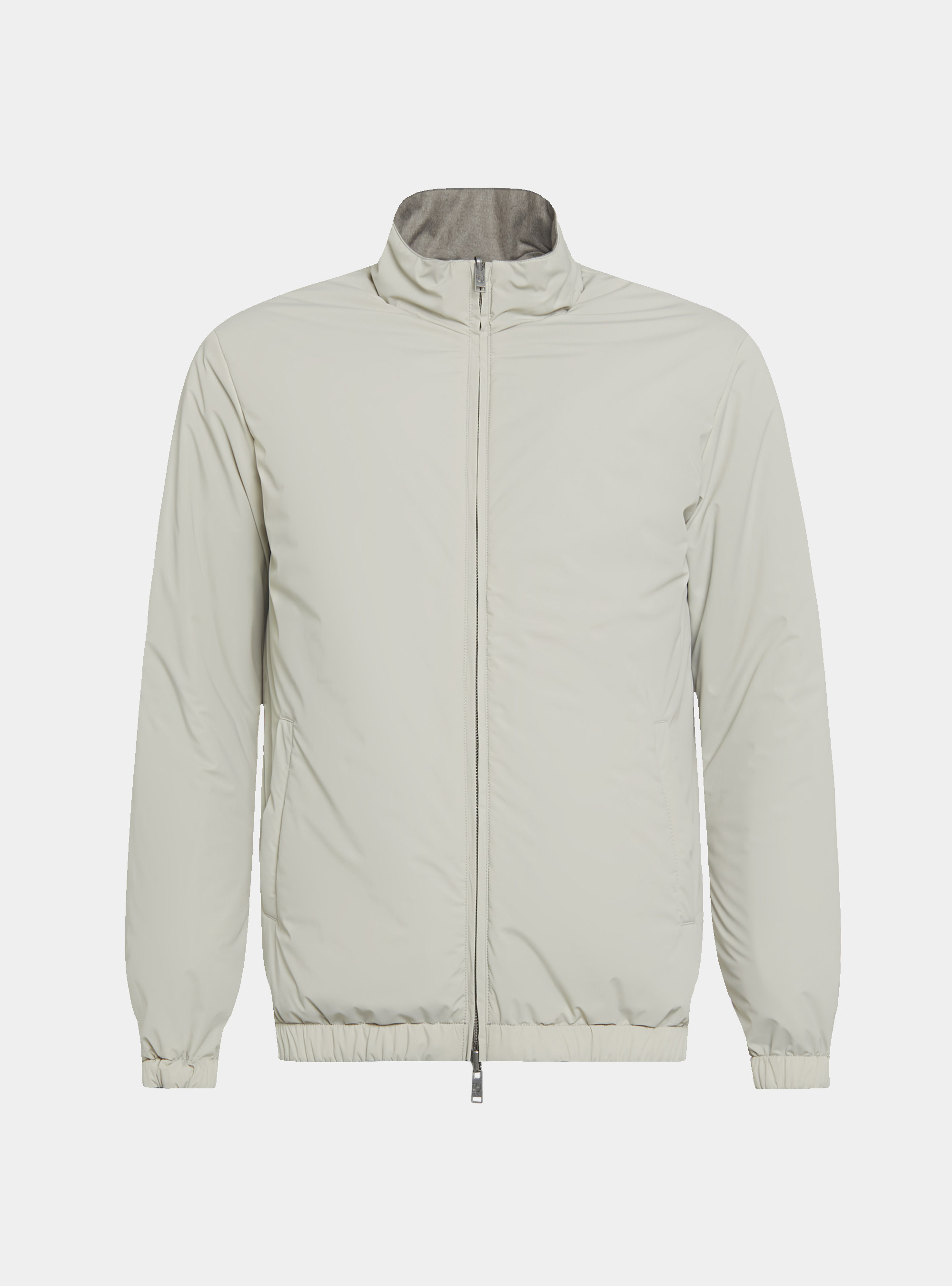 Vitale Barberis Canonico reversible flannel jacket, SAND