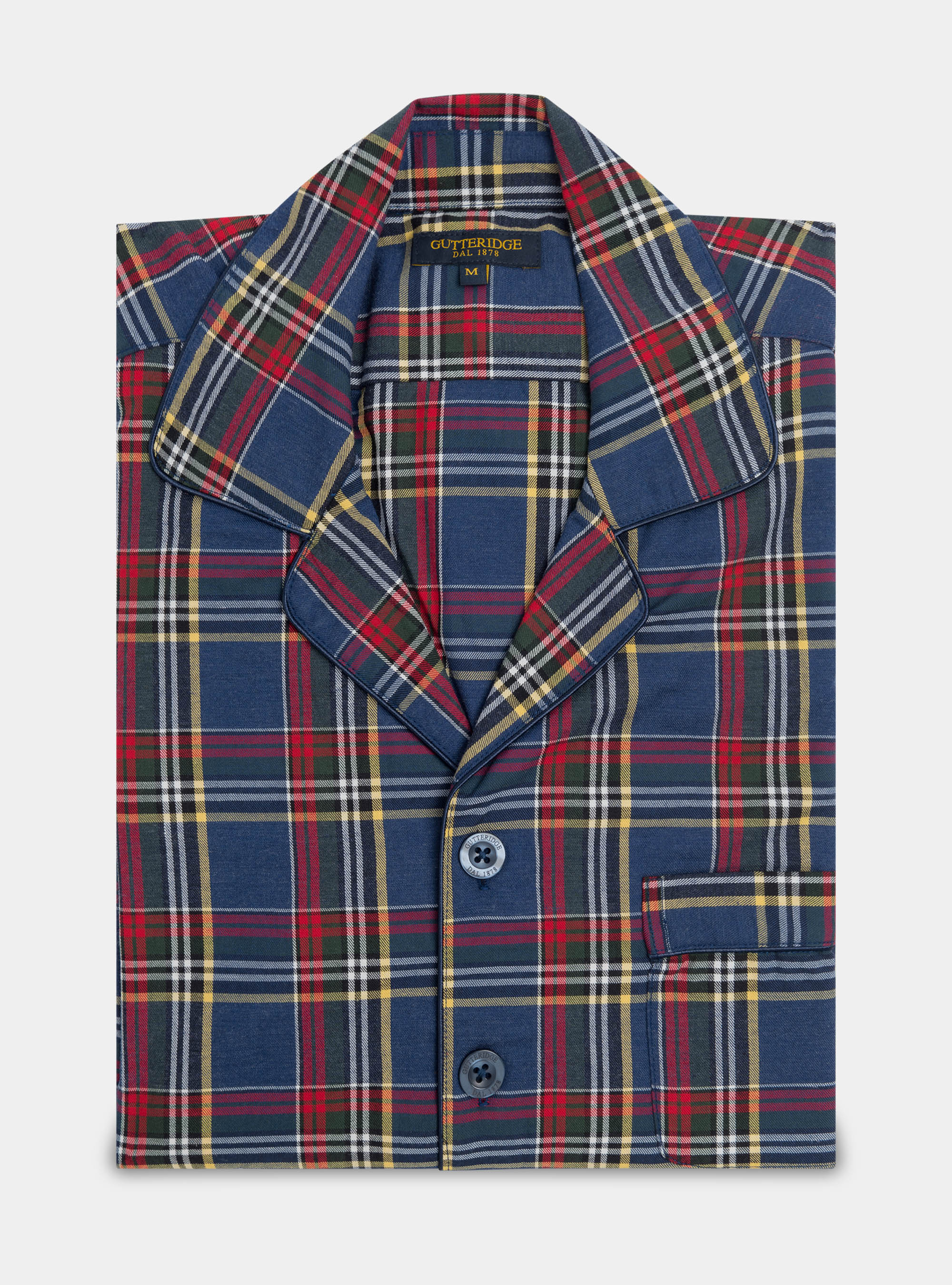 Pigiama in flanella a quadri, ROSSO