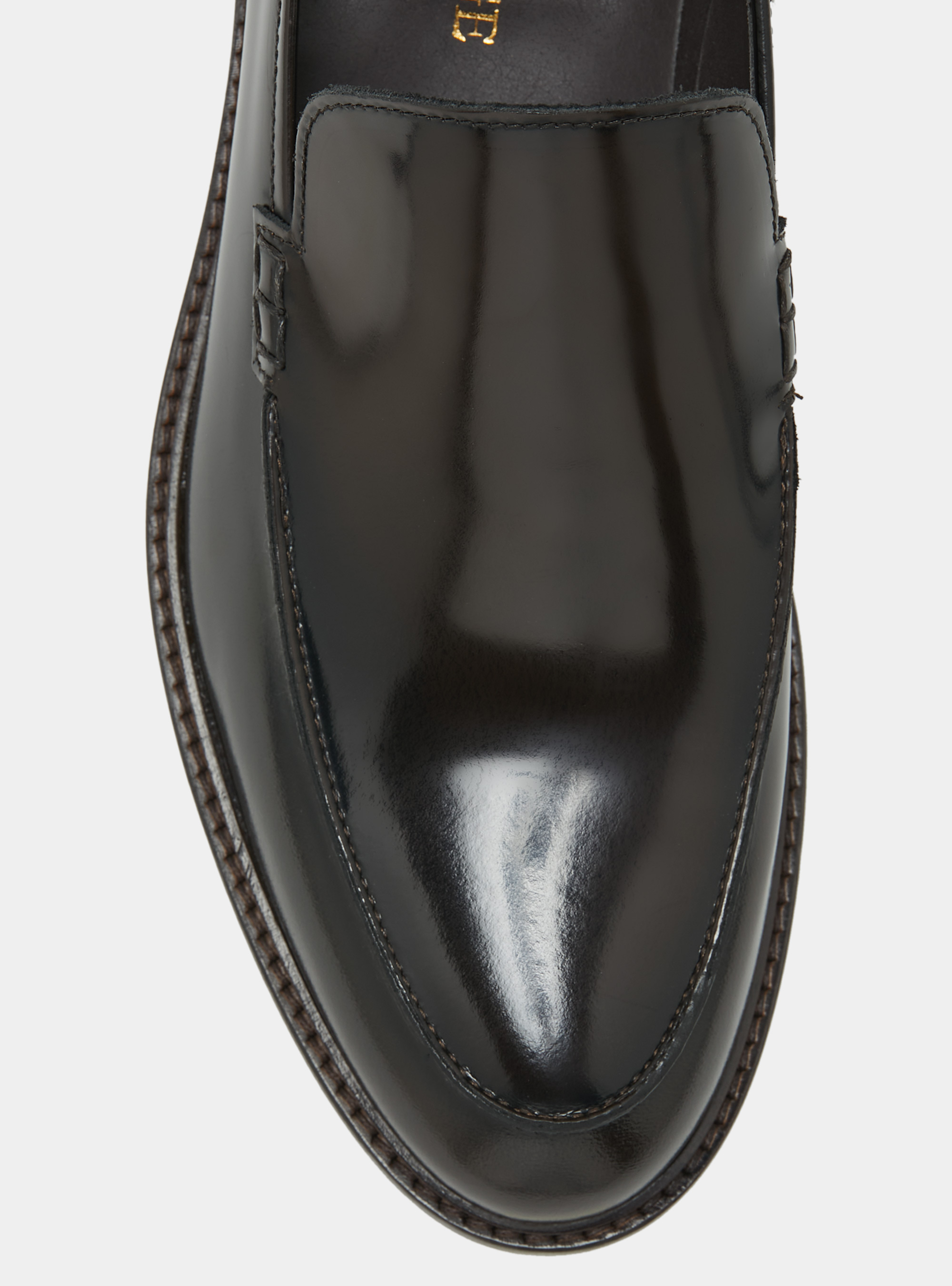 Abrasivated leather moccasins, BROWN