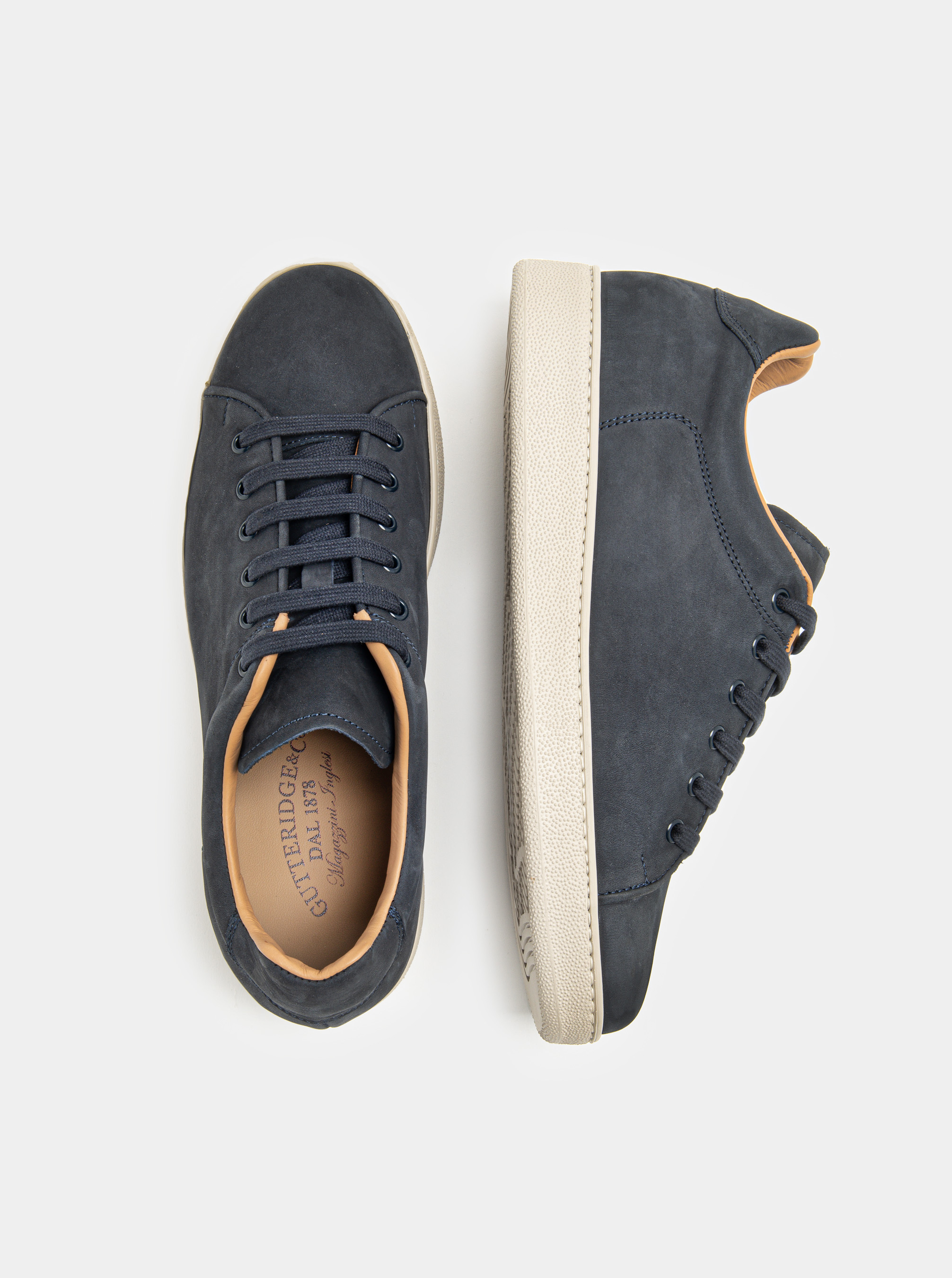 Baskets en daim, BLEU MARINE