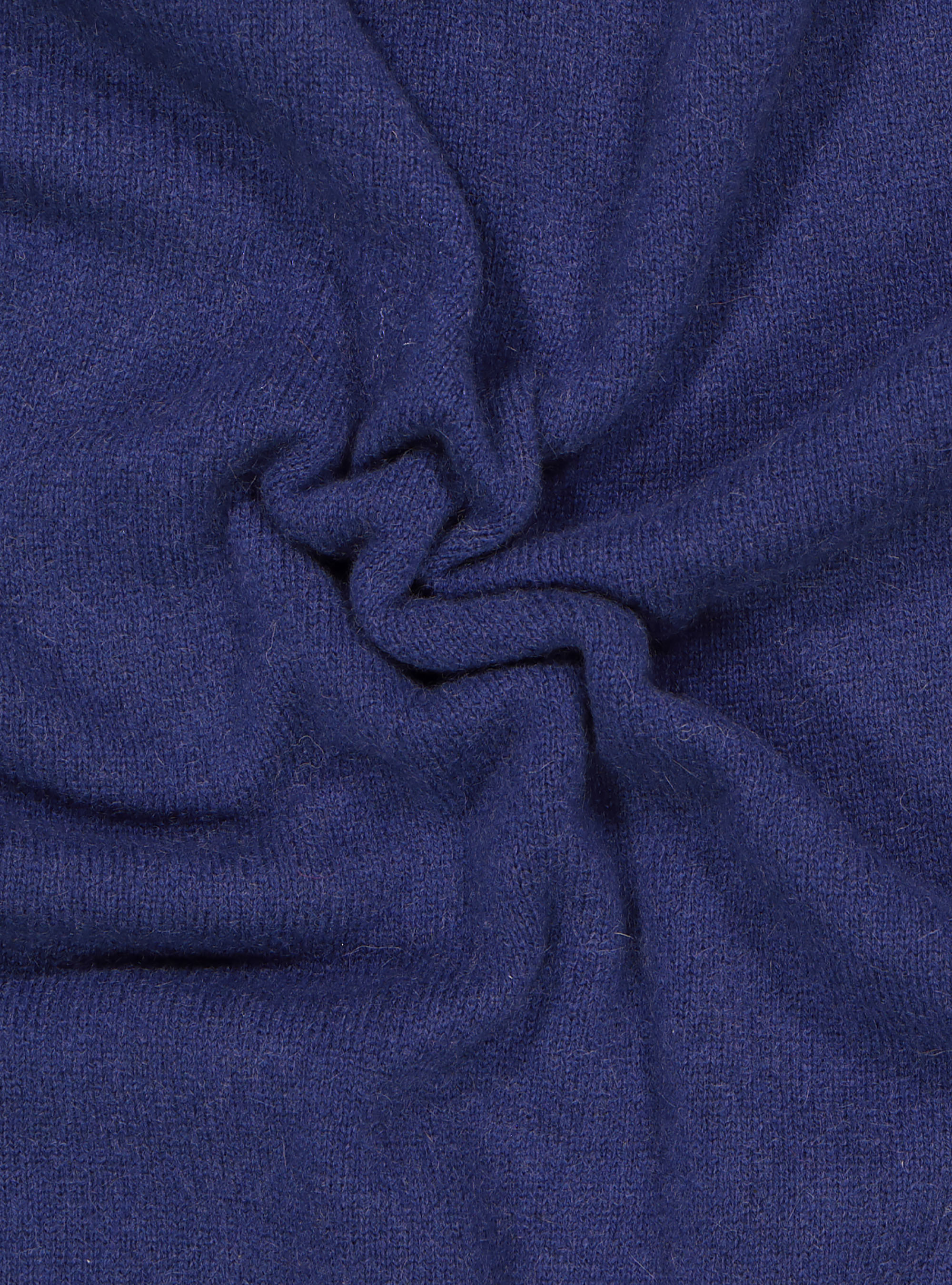 100% cashmere round neck sweater, BLUE