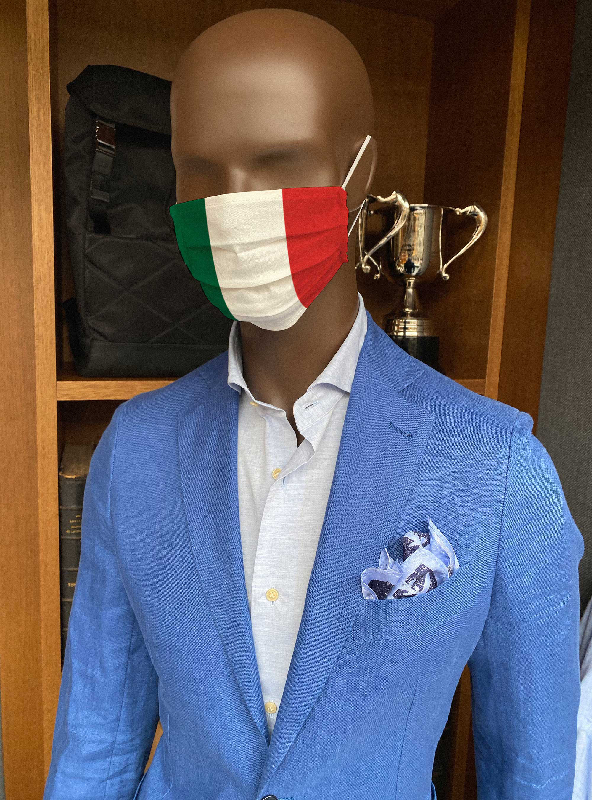 Mascherina in cotone bandiera italiana, UNICO