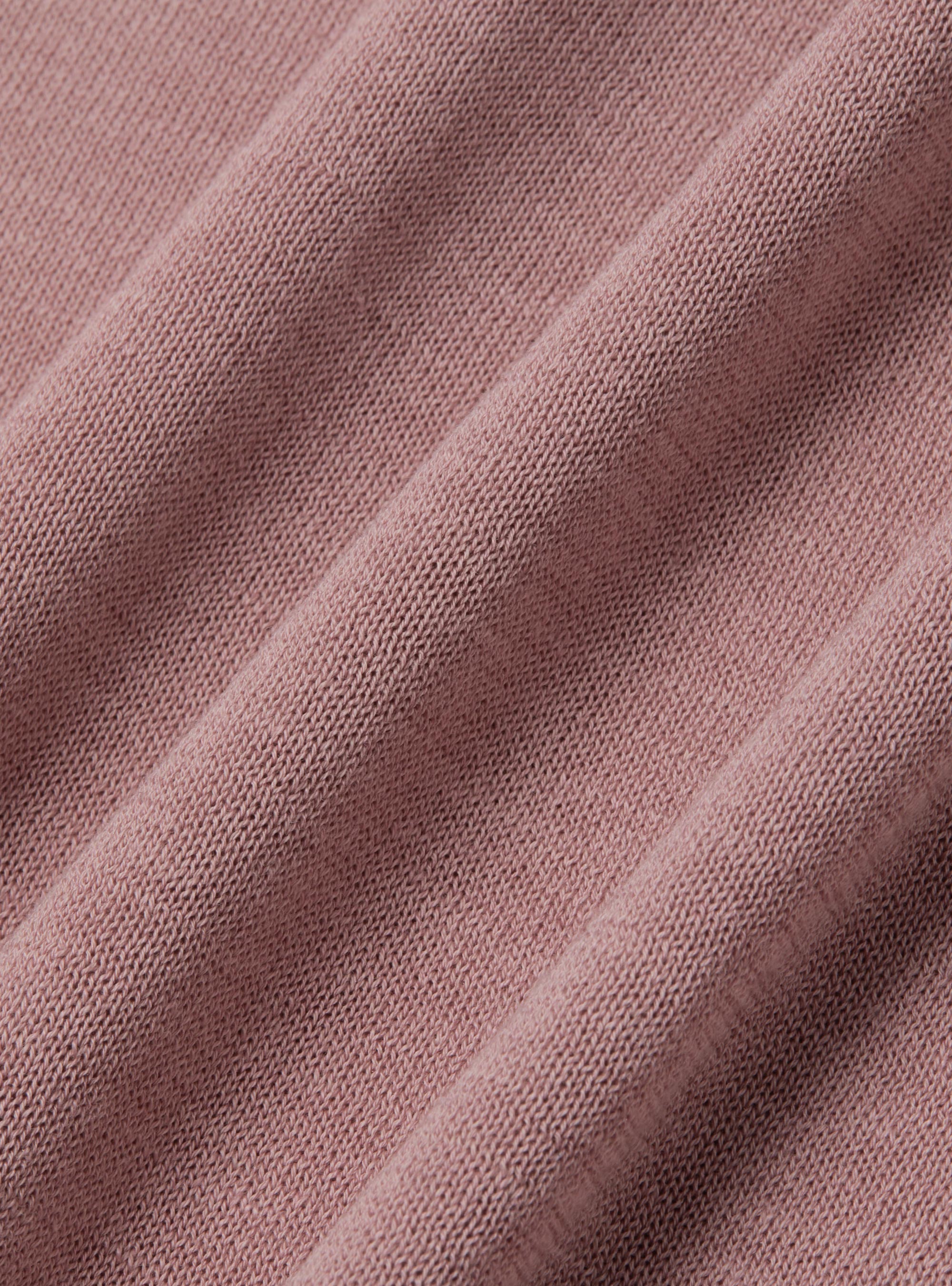 Maglia girocollo in cotone e seta, 0441C ROSA SCURO