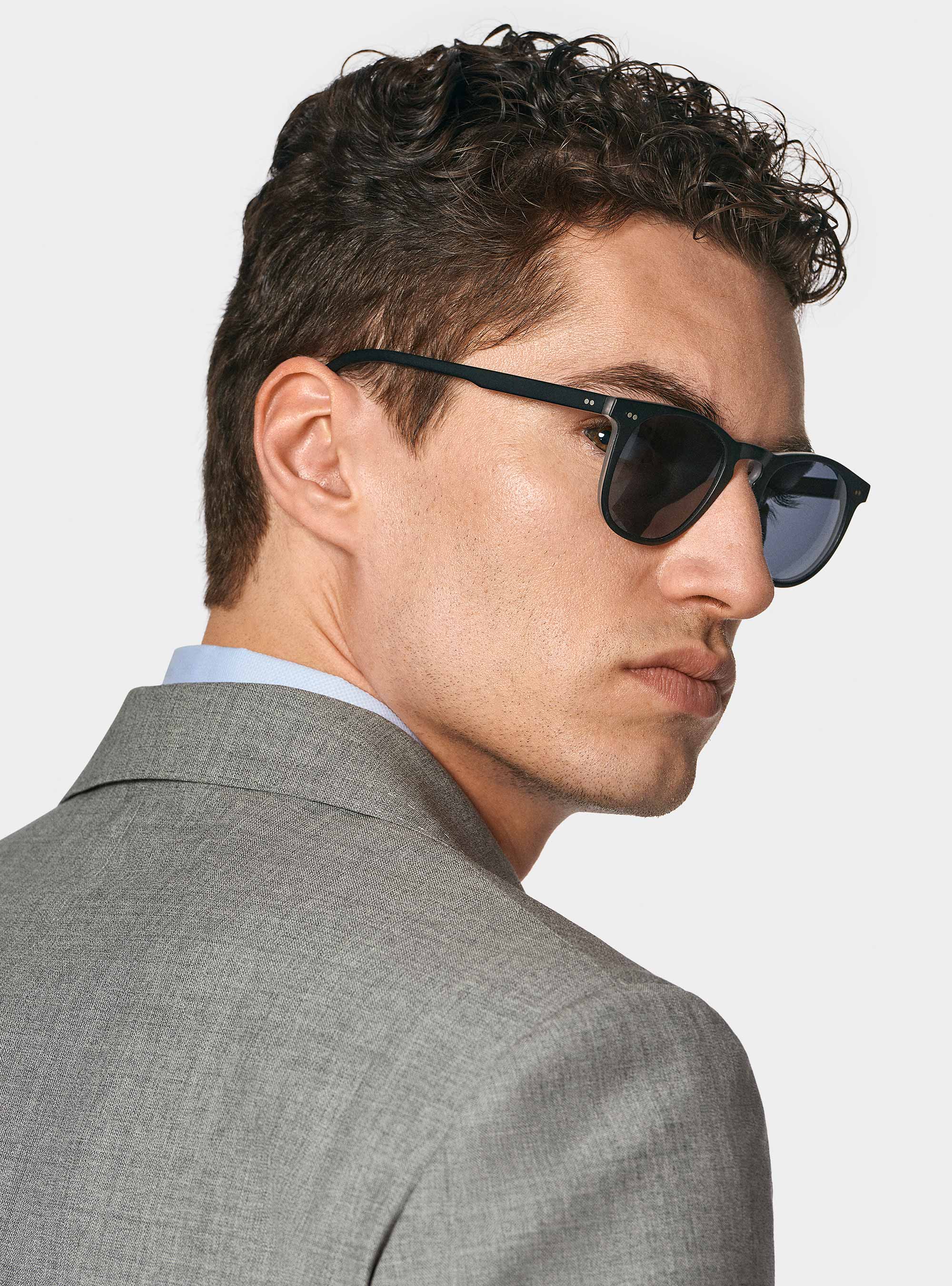 Giacca doppiopetto in pura lana Vitale Barberis Canonico, GRIGIO CHIARO MELANGE