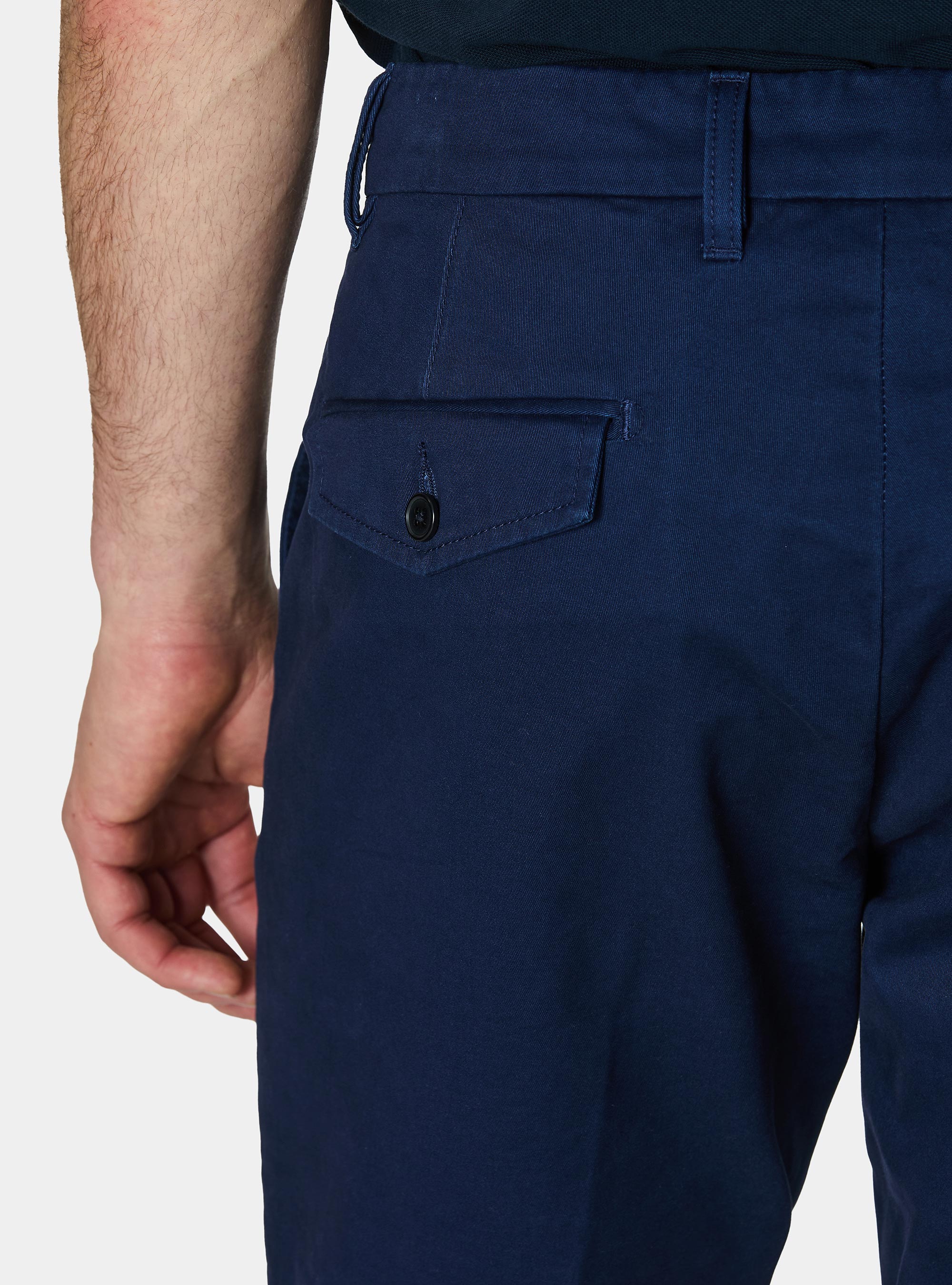 Bermuda chino in twill di cotone, BLU