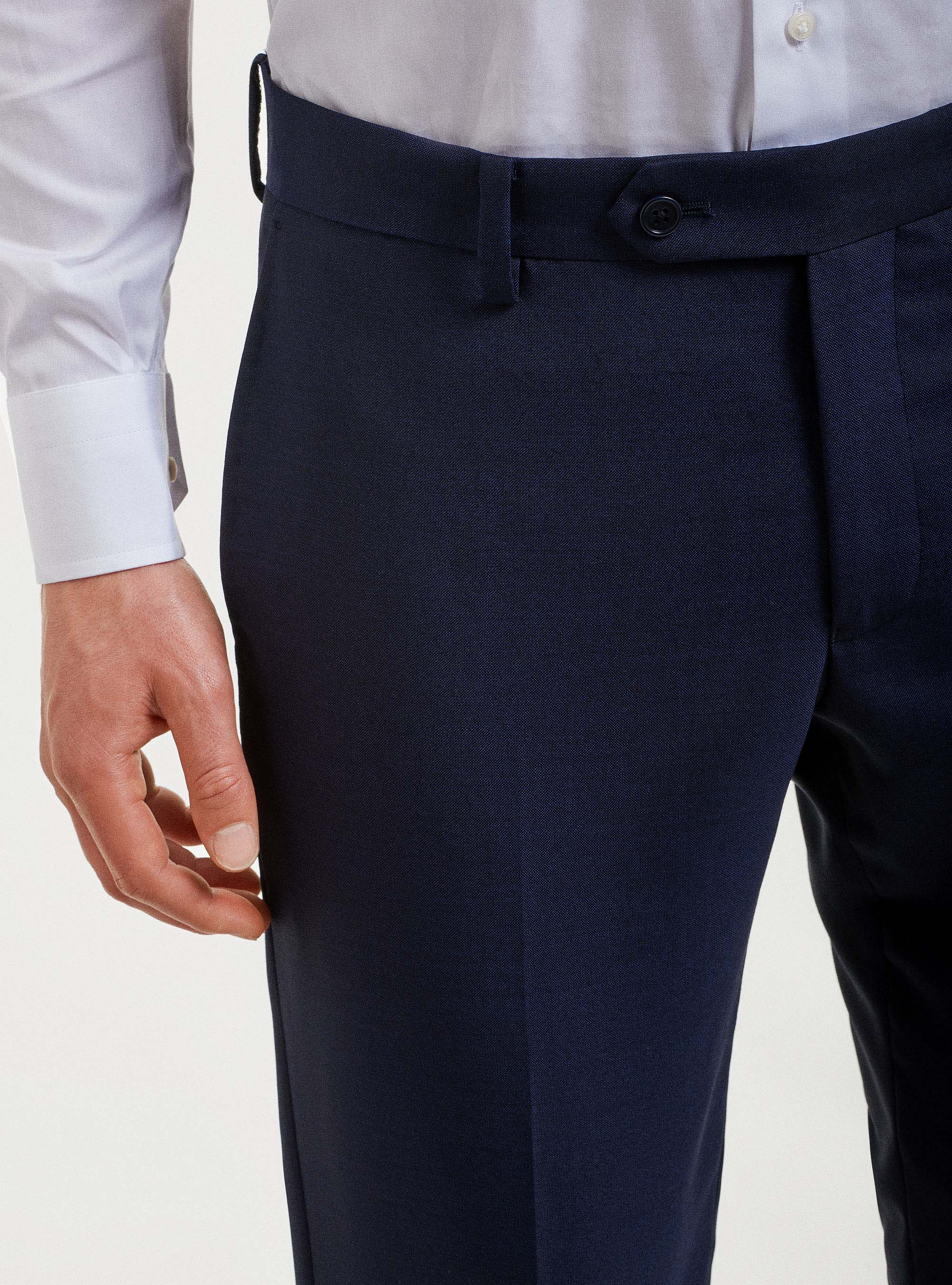 Pantaloni per abito in pura lana Vitale Barberis Canonico, BLU NAVY