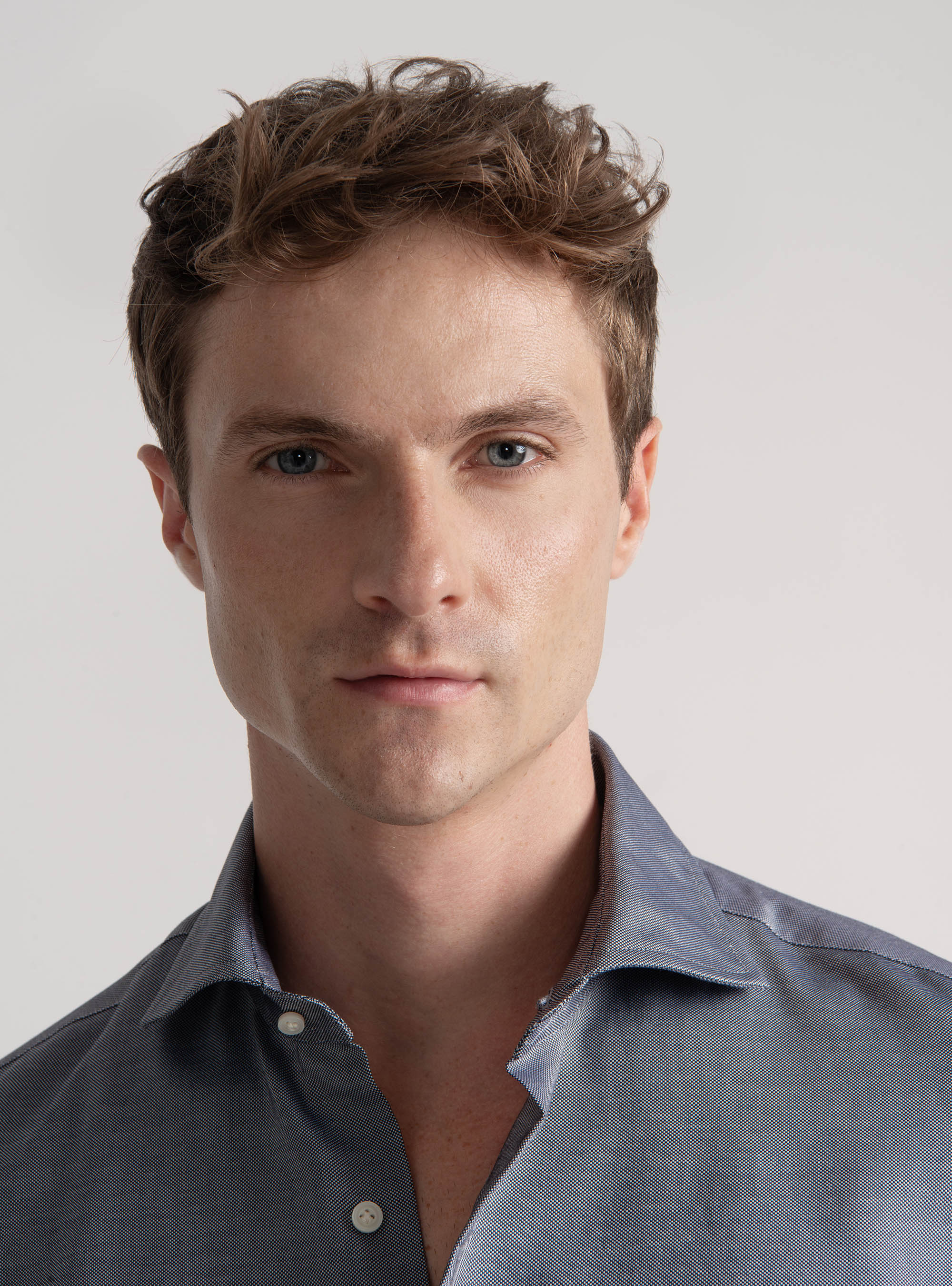 Camicia in cotone oxford, BLU NAVY