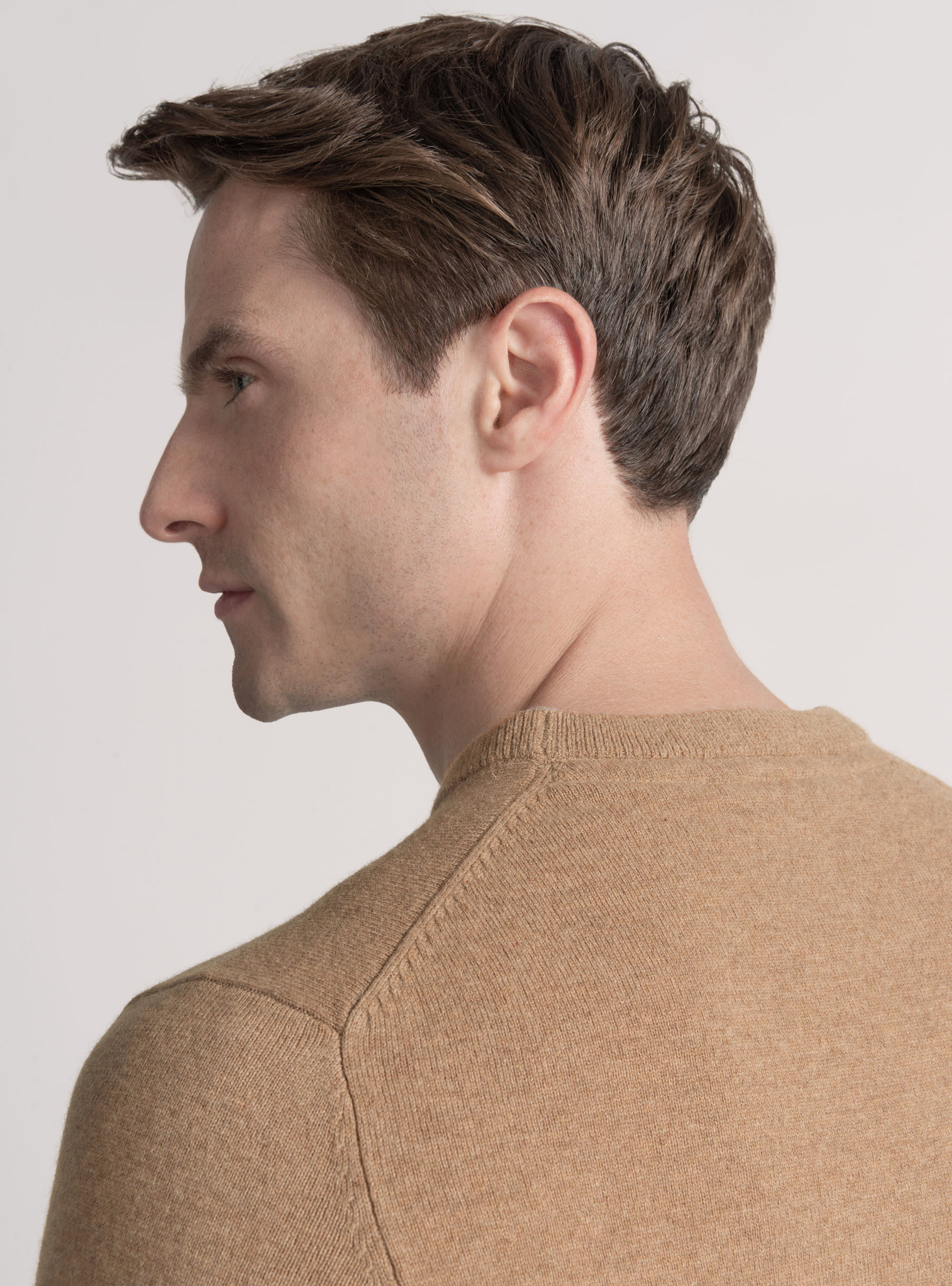 Trikot mit Rundhalsausschnitt aus Lambswool und Kaschmir, CAMMELLO 0570C