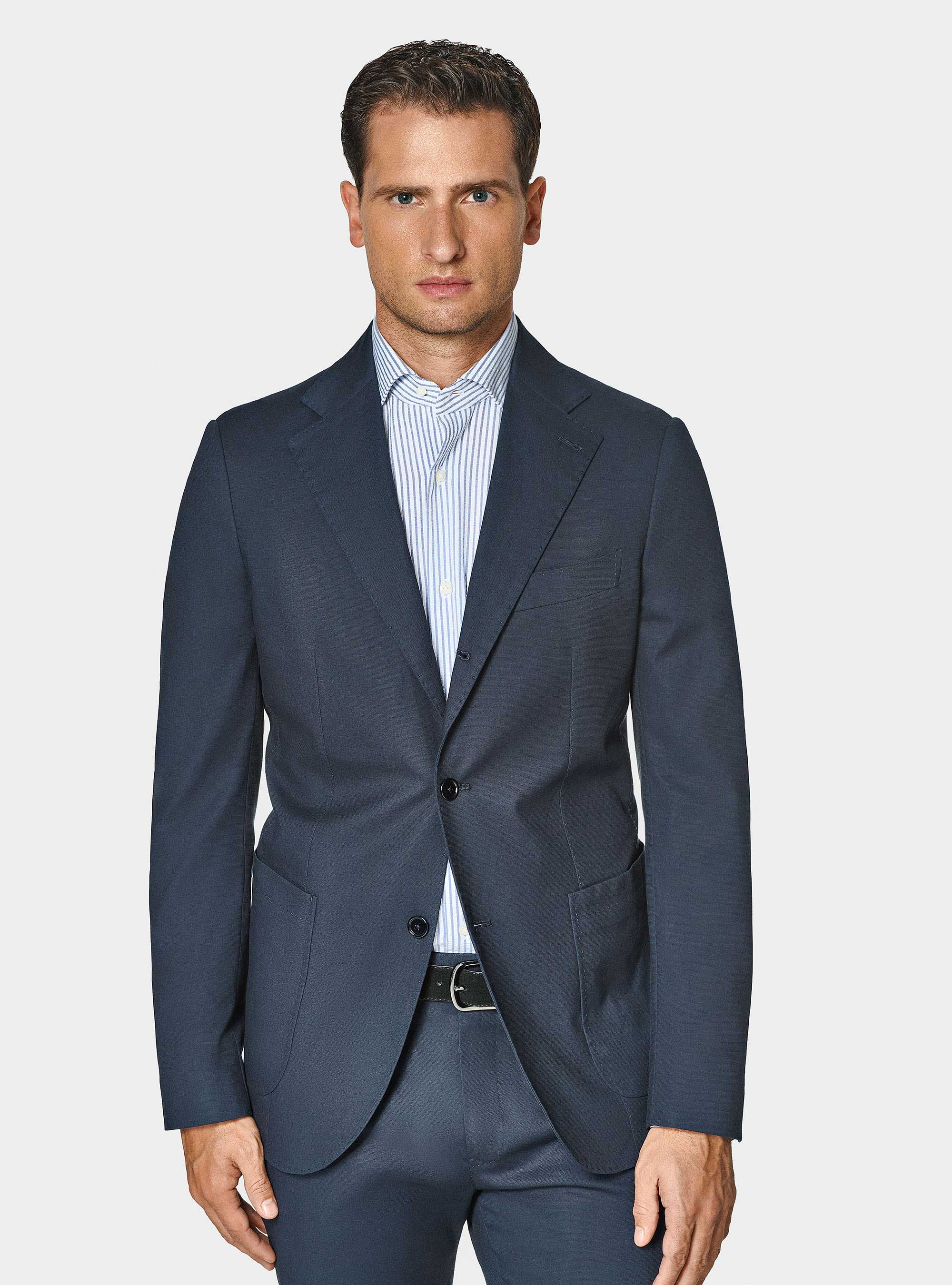 Gutteridge - Armoured cotton suit blazer, Unisex, Navy Blue, Size: 44