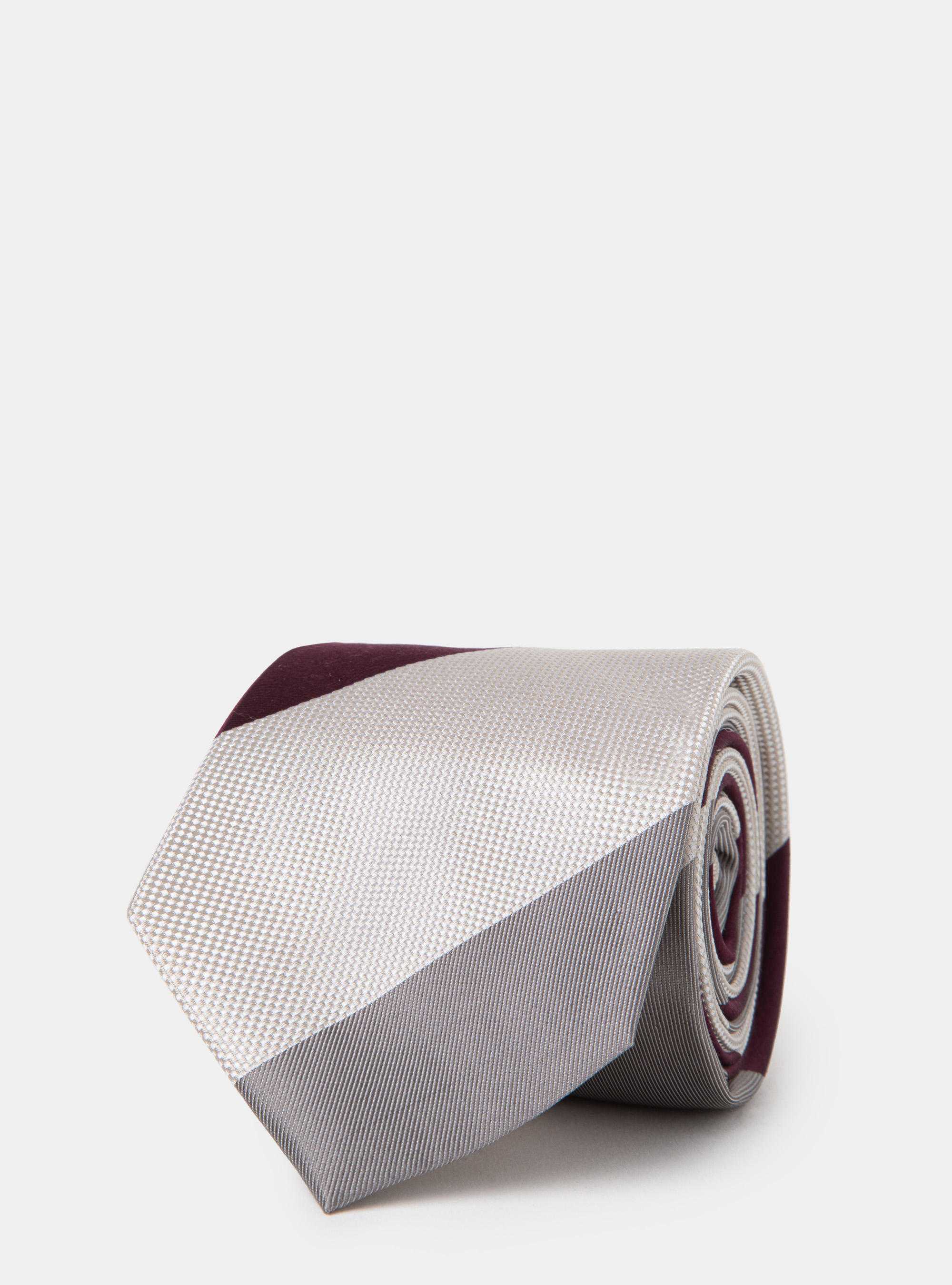 Cravatta regimental in seta, BORDEAUX