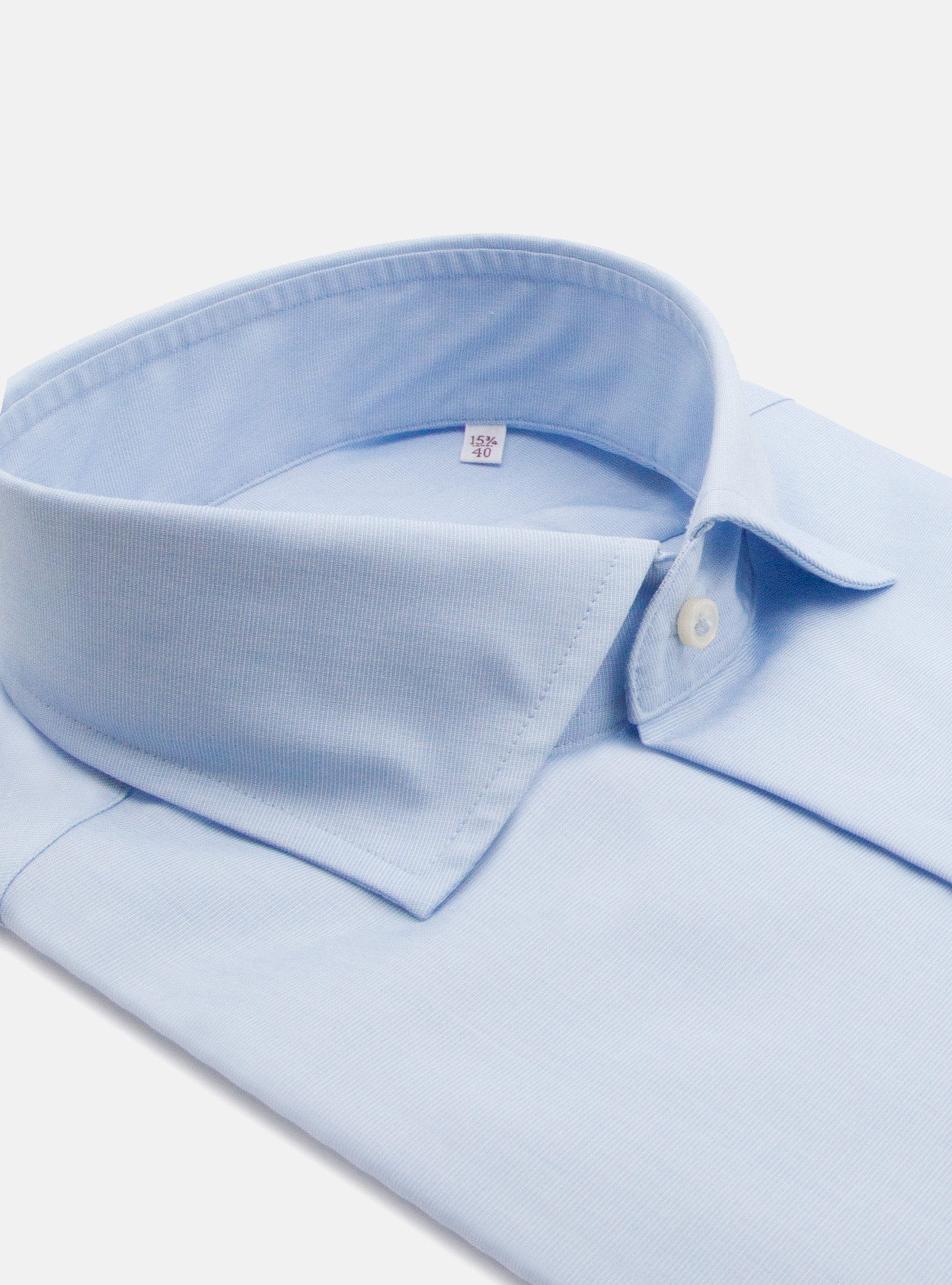 Camicia comfort fit classica in cotone fil a fil no iron, AZZURRO