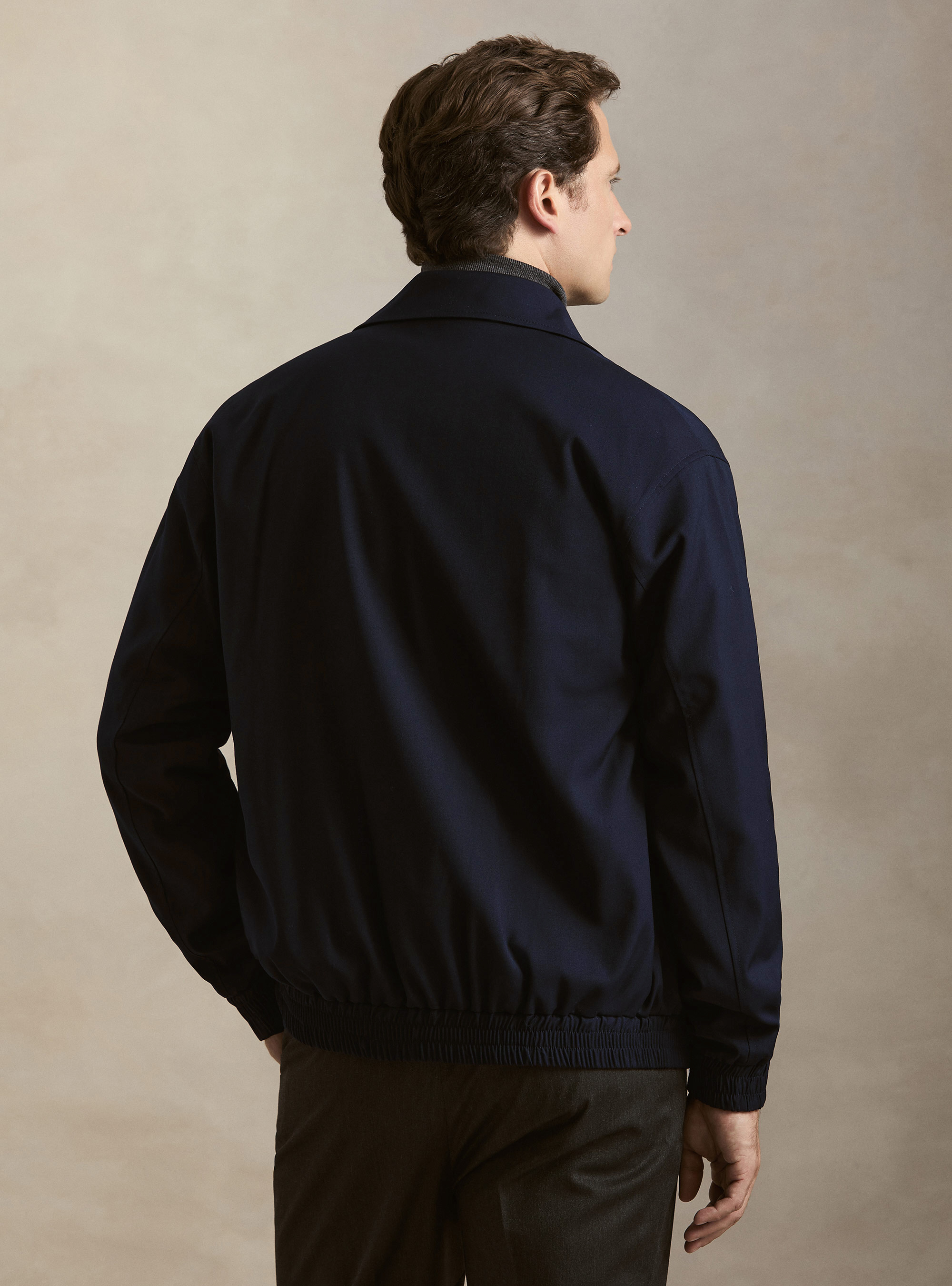 Bomber oversize leggero con colletto, BLU NAVY